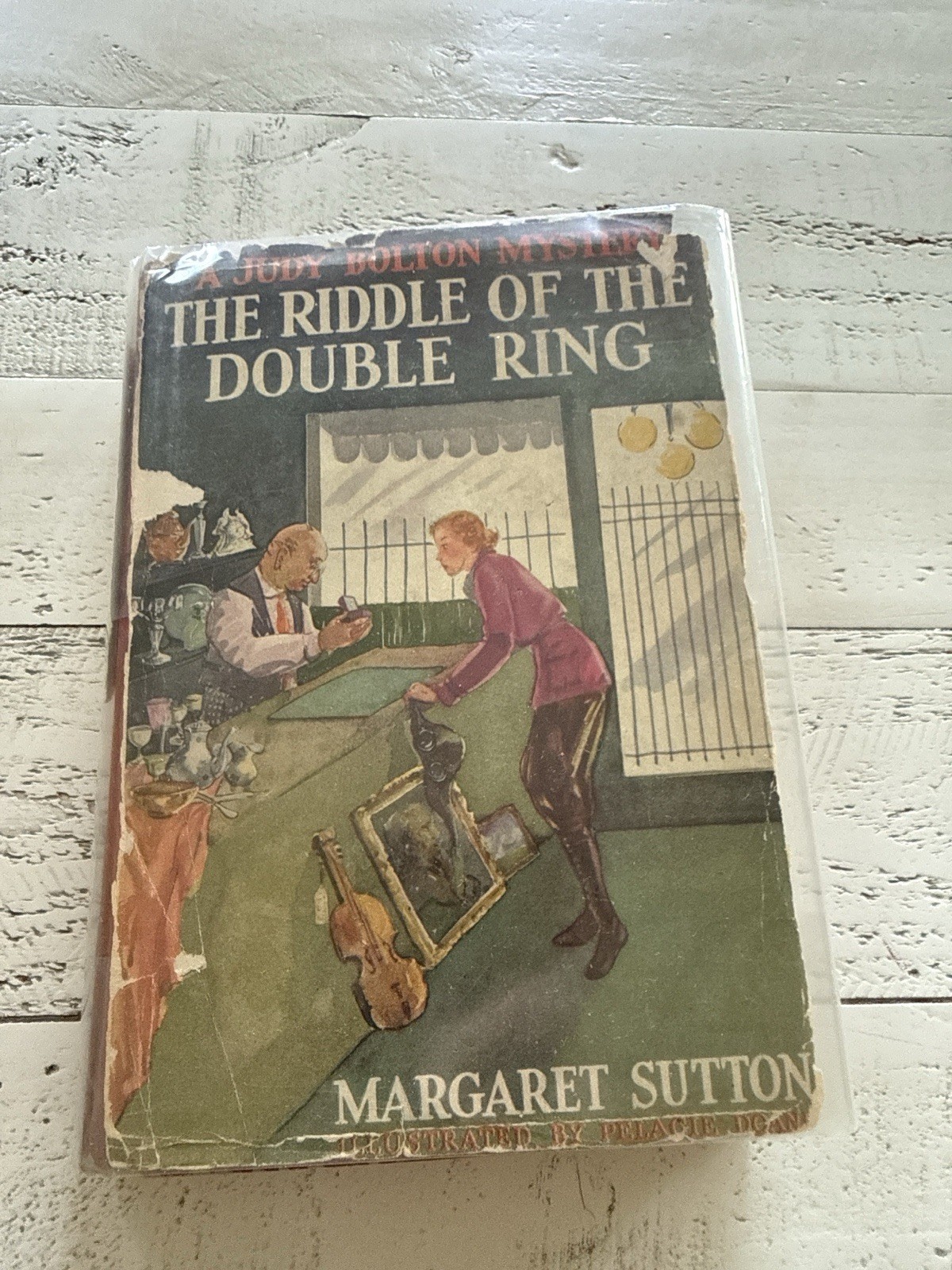 The Riddle of the Double Ring Margaret Sutton 1937 HC Judy Bolton DJ