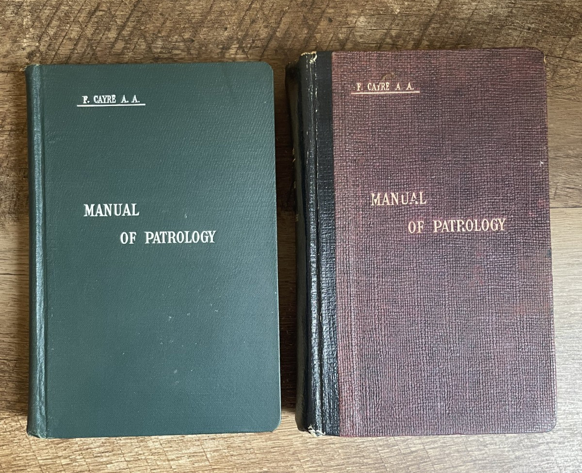 Manual of Patrology History of Theology 2-Vol Set. F. Caryé 1936-40 Catholic