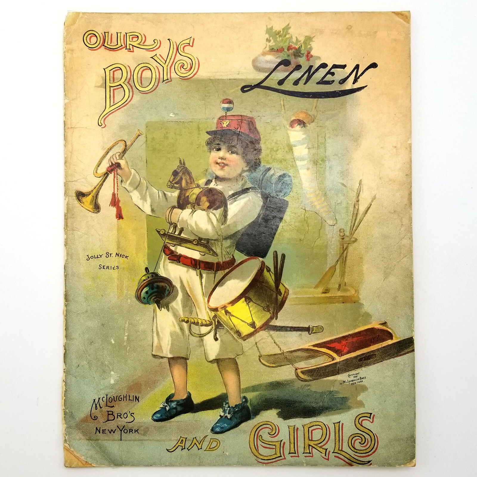 Our Boys and Girls ~ circa 1900 ~ McLoughlin Brothers ~Linen ~Antique Children’s