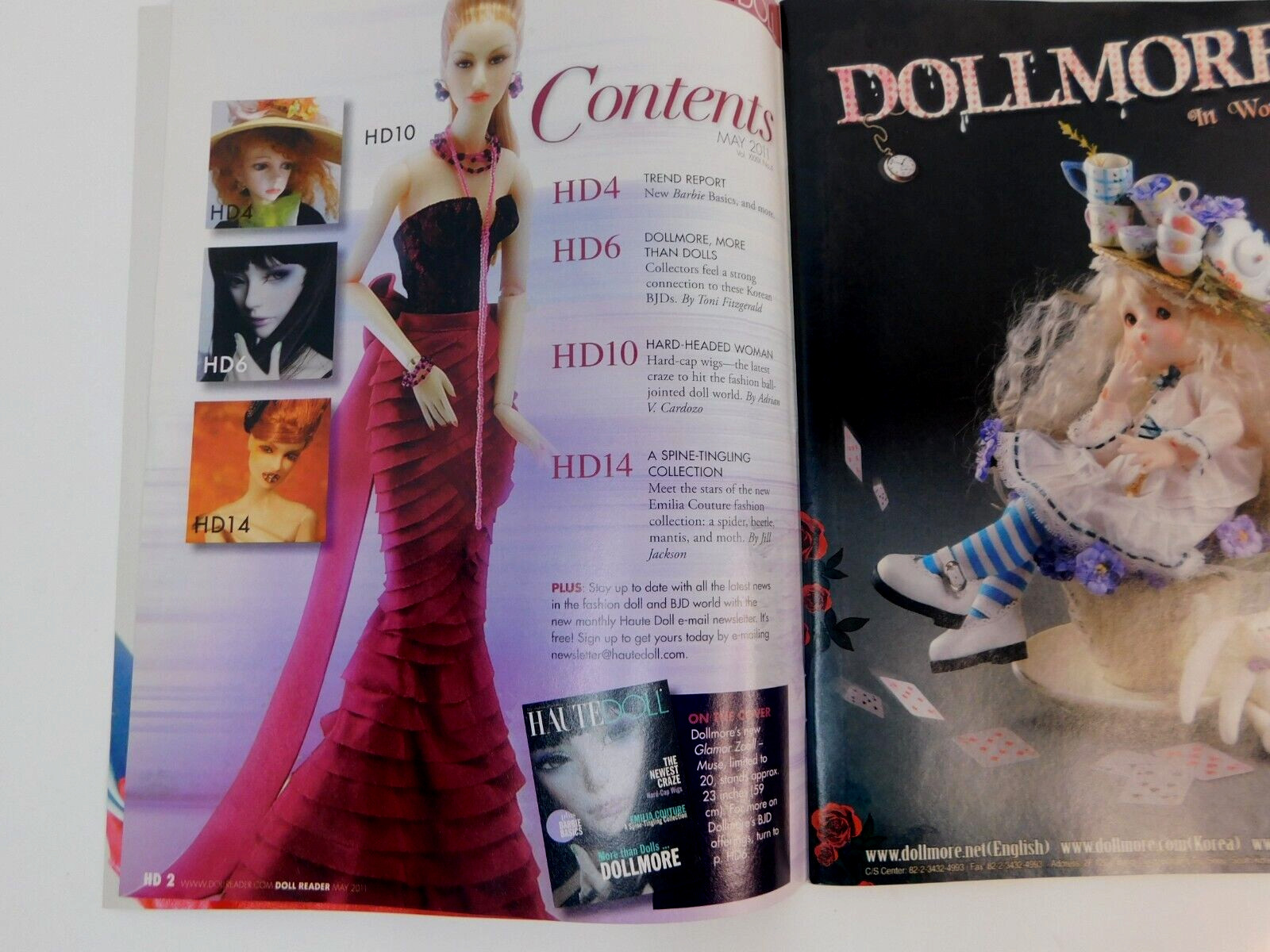 Doll Reader Haute Doll Magazine May 2011 Barbie Classics Emilia Couture BJDs