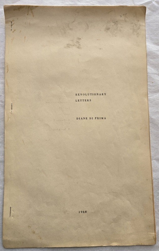 Original 1968 Diane Di Prima REVOLUTIONARY LETTERS 34 Poems Folio 8.5″ x 14″