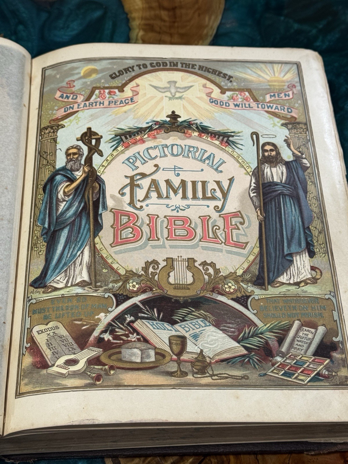 1903 A.J. Holman’s Self Pronouncing Edition Tooled Leather Holy Bible