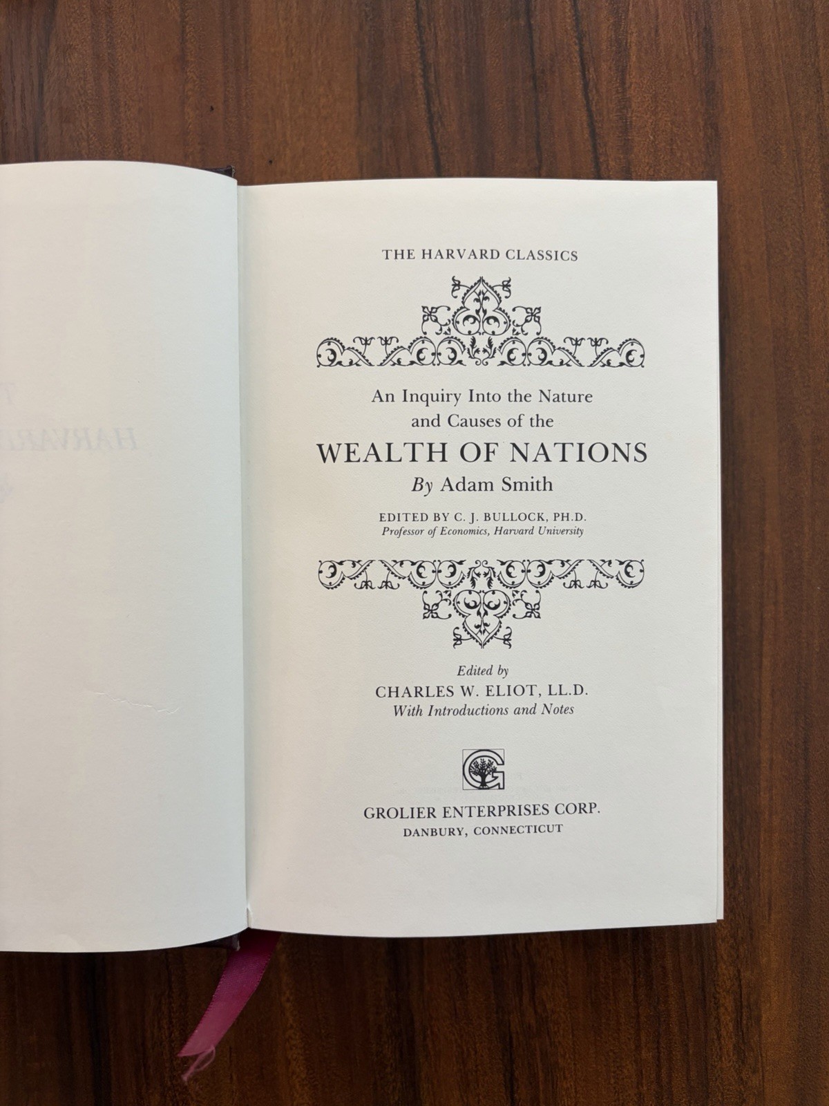 Harvard Classics Groiler Enterprises – Adam Smith