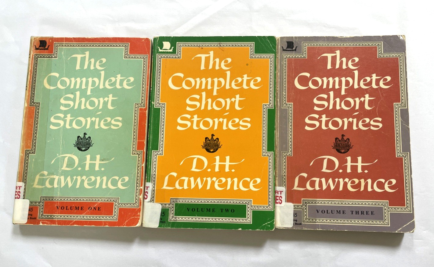 D.H. Lawrence Complete Short Stories Vol. 1-3 Viking Ex-Library VTG Read Descr.