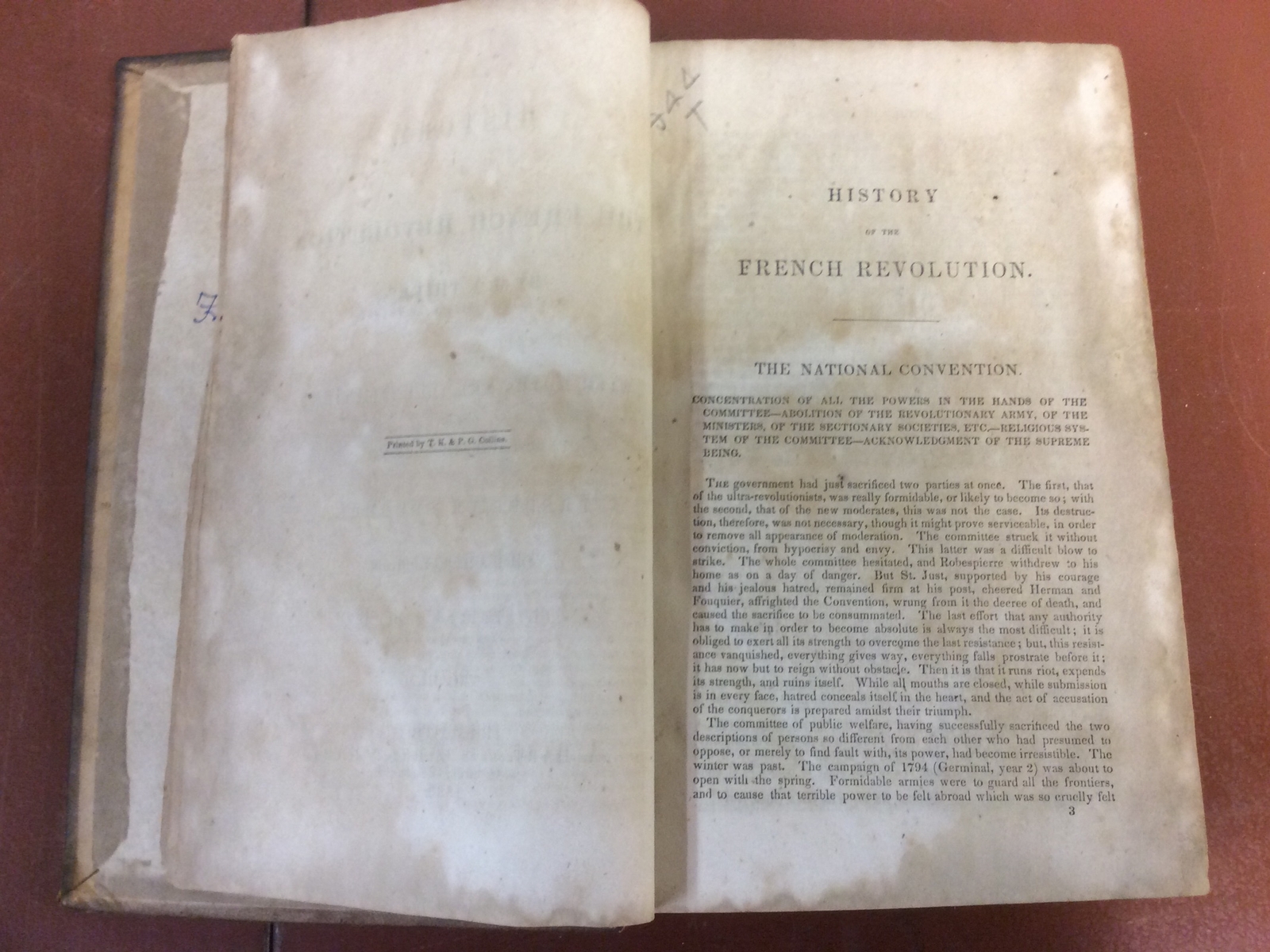 THE HISTORY OF THE FRENCH REVOLUTION by M.A. Thiers – Vol’s 3 & 4 in one – 1850