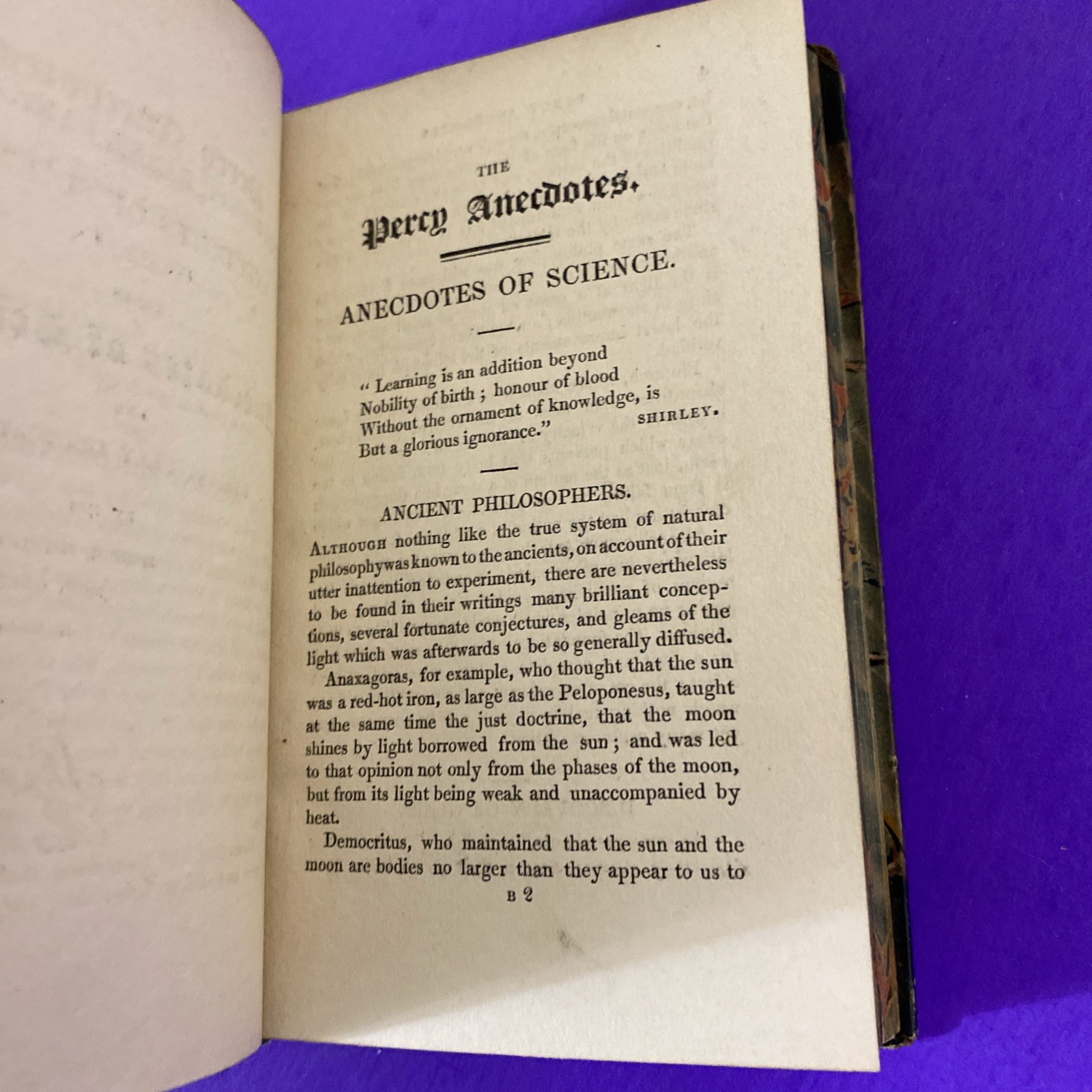 1826 Percy Anecdotes Vol VI Science Literature Banks Nichols Leather Book