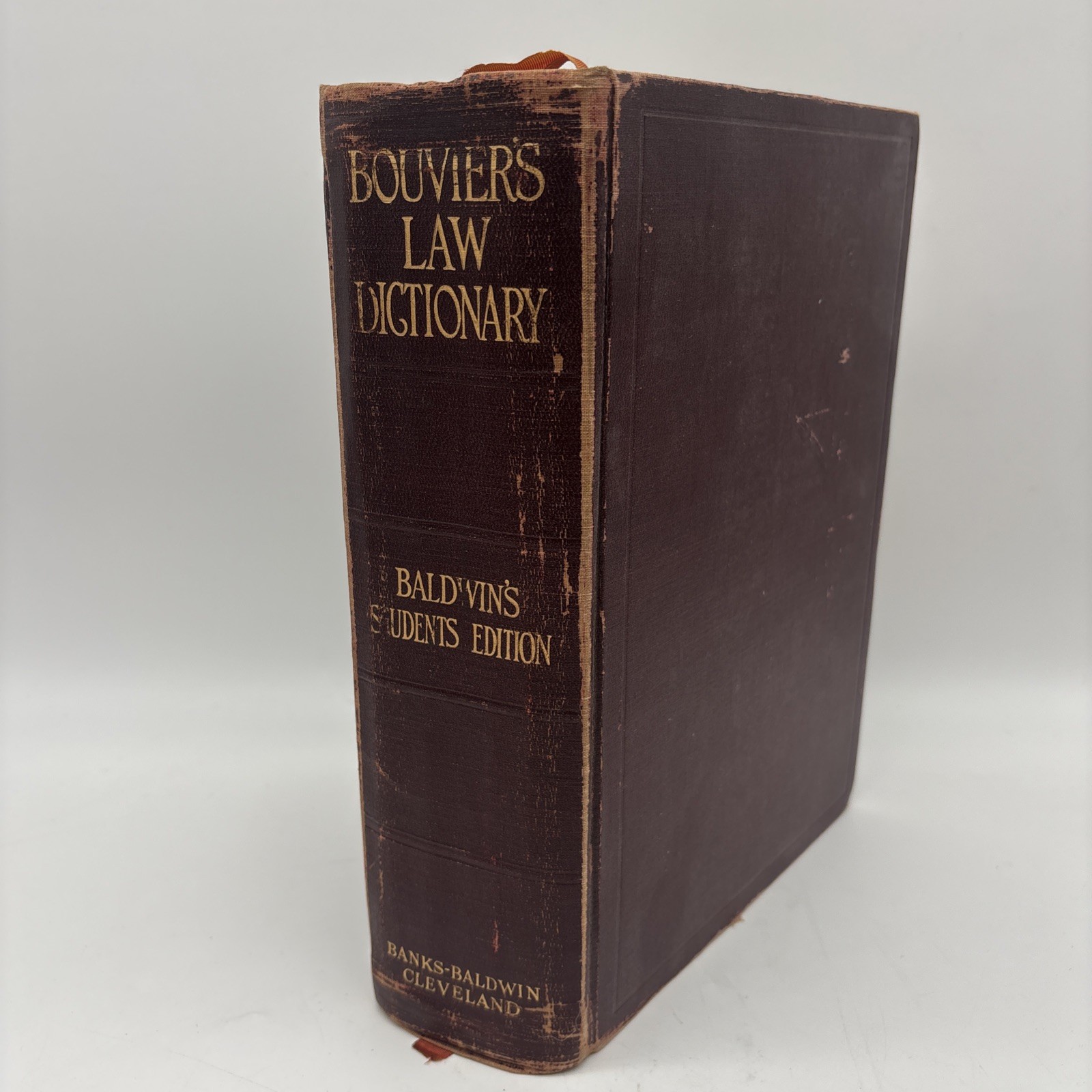 1946 VTG Bouvier’s Law Dictionary Student’s Edition Book Baldwin + Supplement