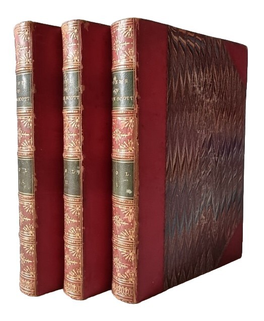 WALTER SCOTT: Life & Poetical Works /3 Vols /Fine Binding /1871 /Centenary Edit.