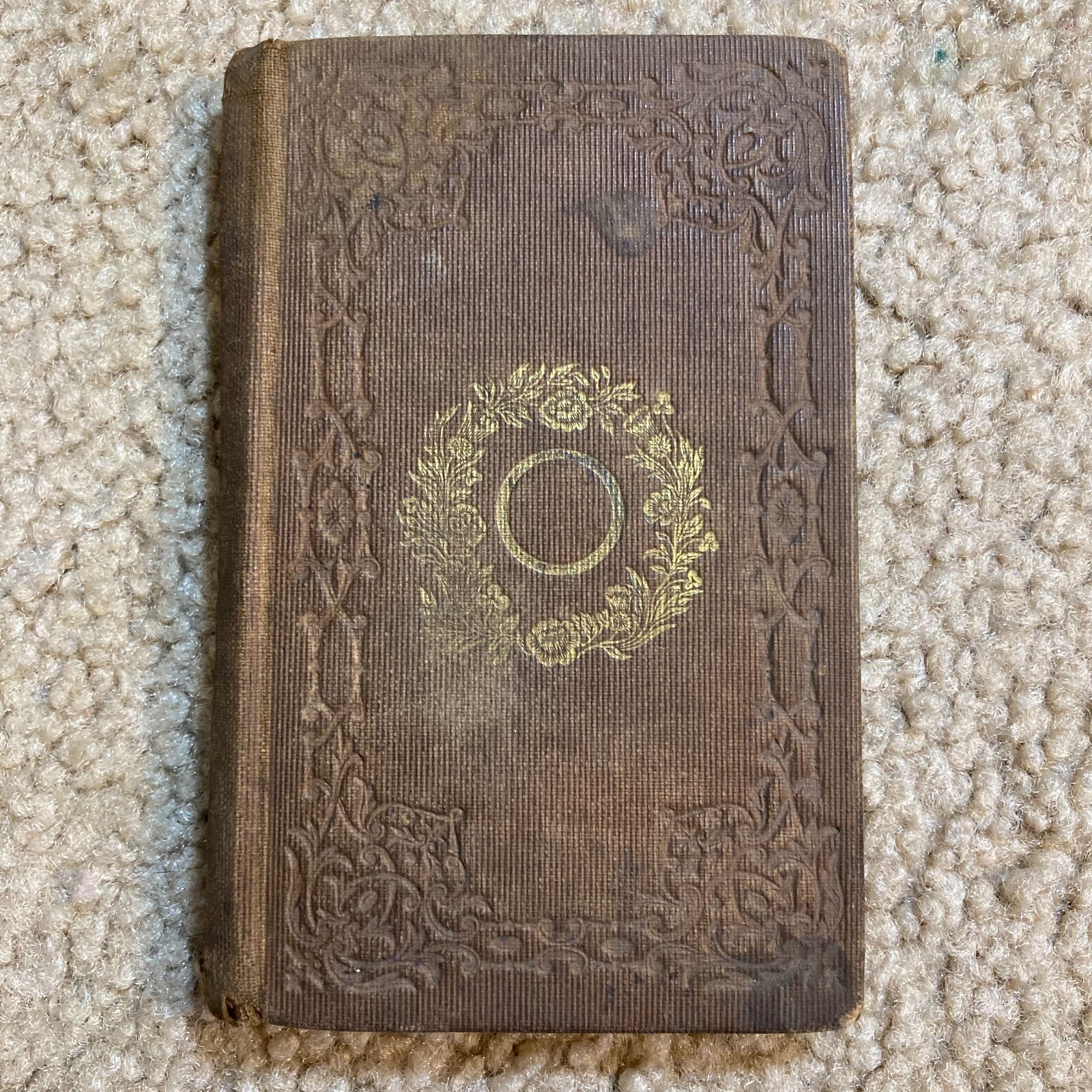 Antique Book MARRIAGE RING by John Angell Jones 1842 Hardcover „Make Home Happy“