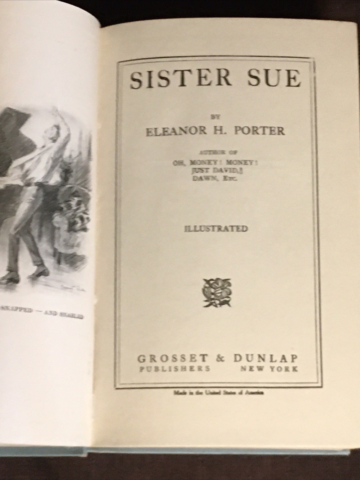 1920 First Edition First Print Sister Sue By Eleanor H. Porter With Dust Jacket