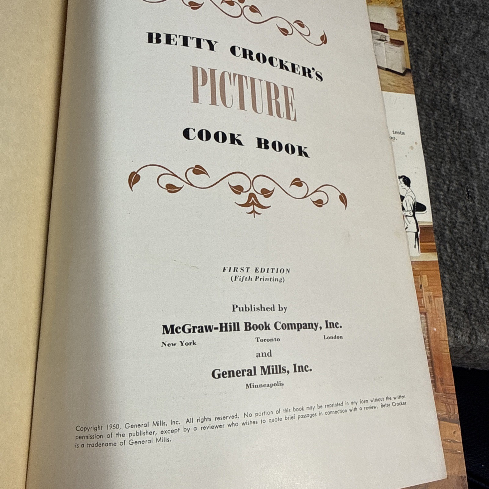 Betty Crocker’s Picture Cook Book 1950 First Edition Fifth Printing HC Vintage