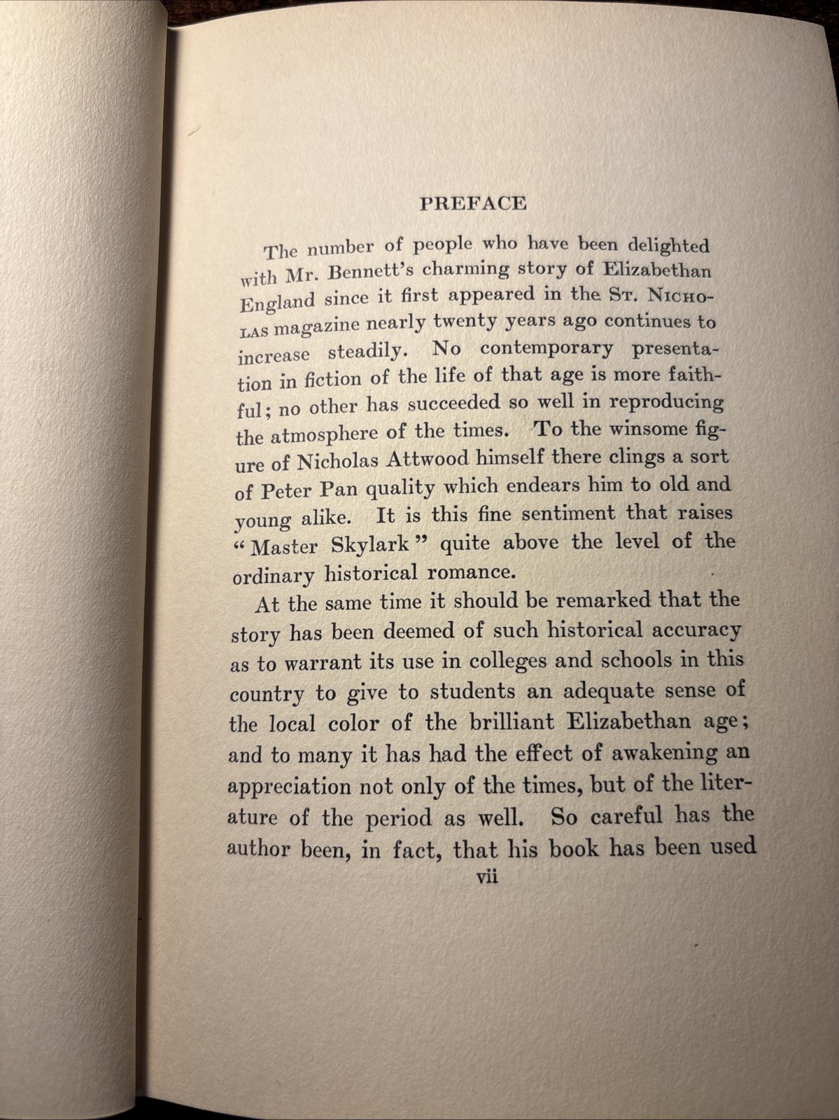 MASTER SKYLARK by JOHN BENNETT dramatized by Edgar Burrill 1916 HC Play In 5acts