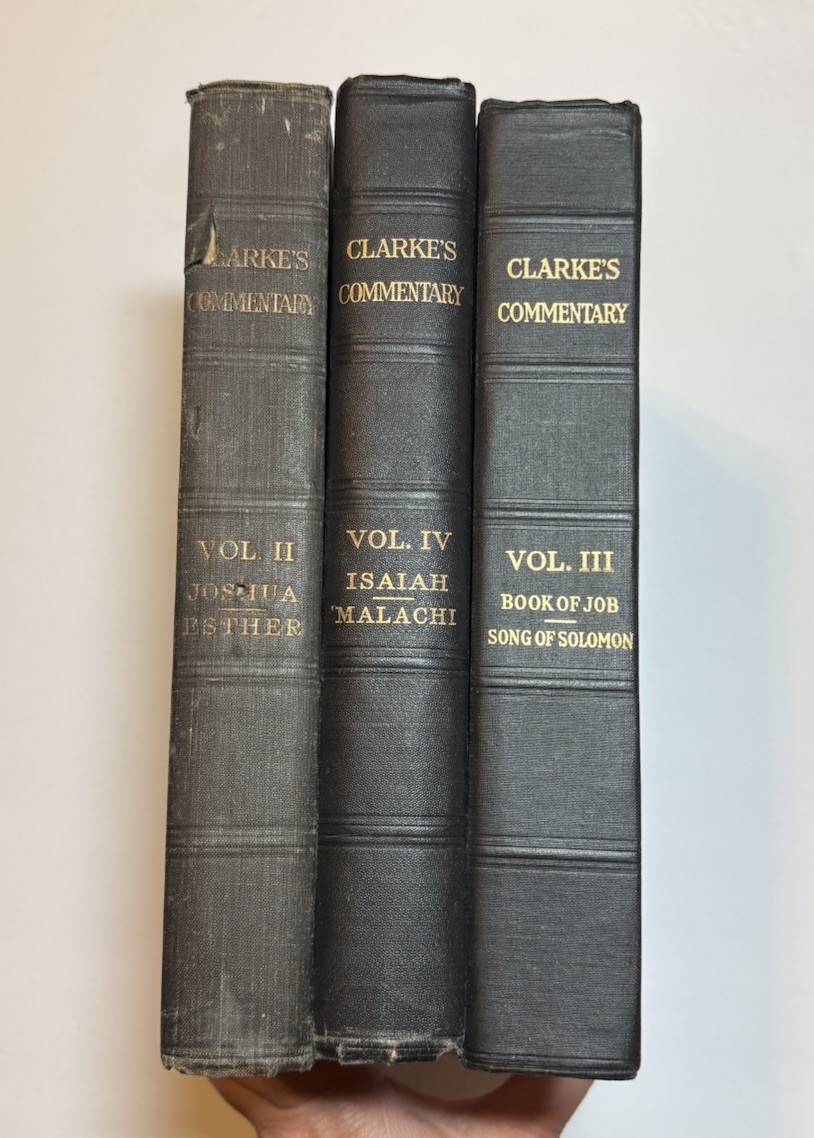 Clarke’s Bible Commentary Volume 2-4 Hardcover II III IV Antique/Vintage 3 Books