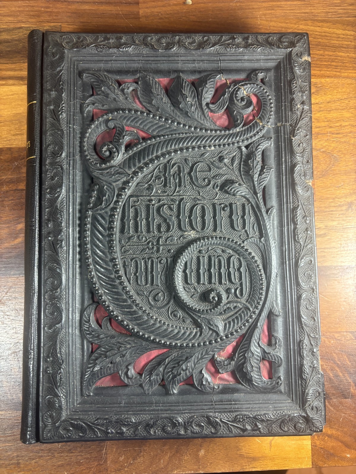 1855 2nd Ed, The Origin and Progress of the Art of Writing, Papier-Mâché Binding