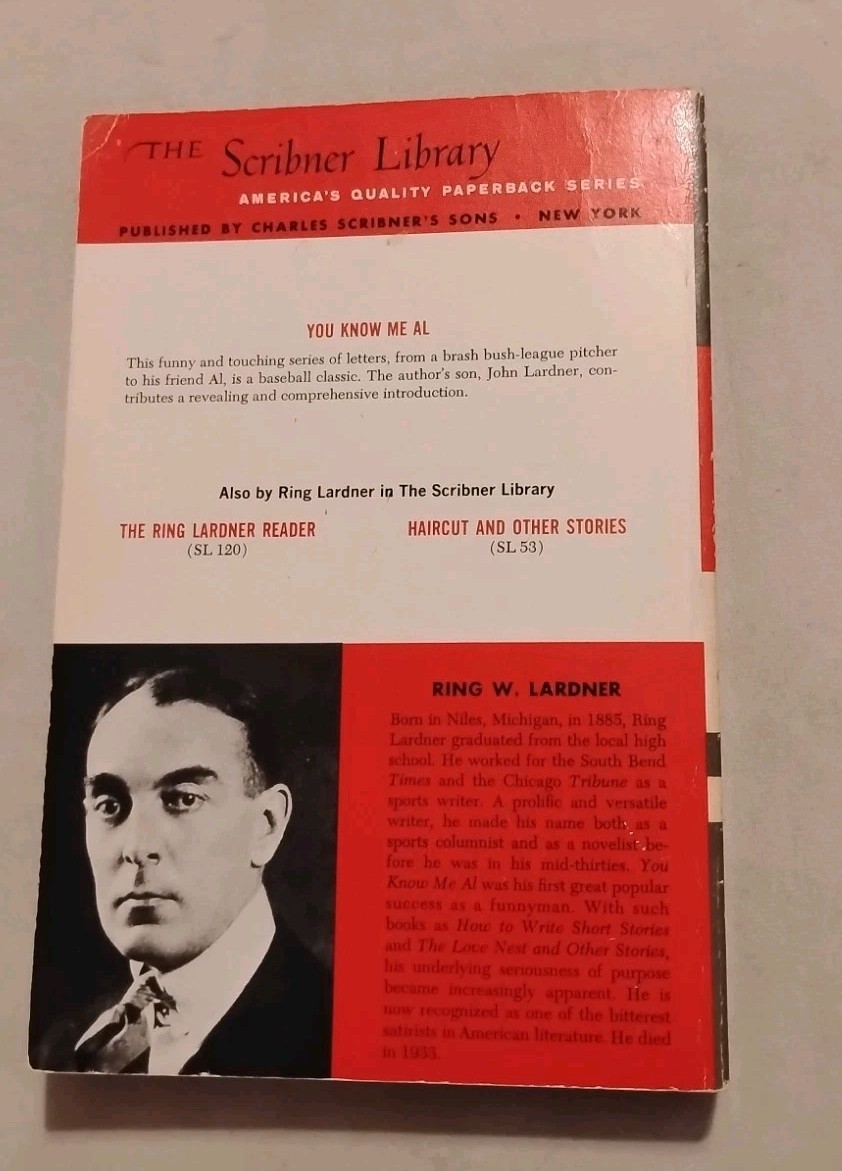 You Know Me Al By Ring Lardner Scribner’s Sons 1960 PB
