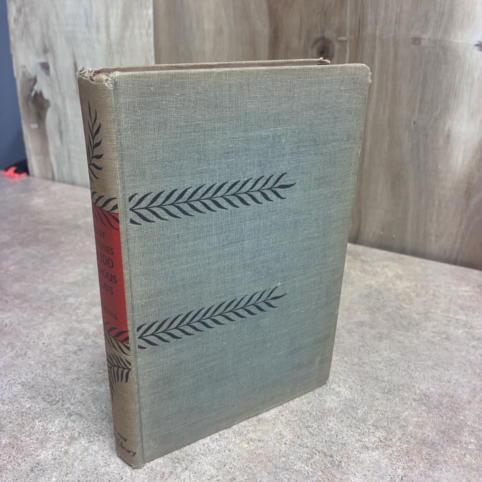 Vtg 390 Page Collectable Hard Cover Book Plot Outlines Of 100 Famous Plays