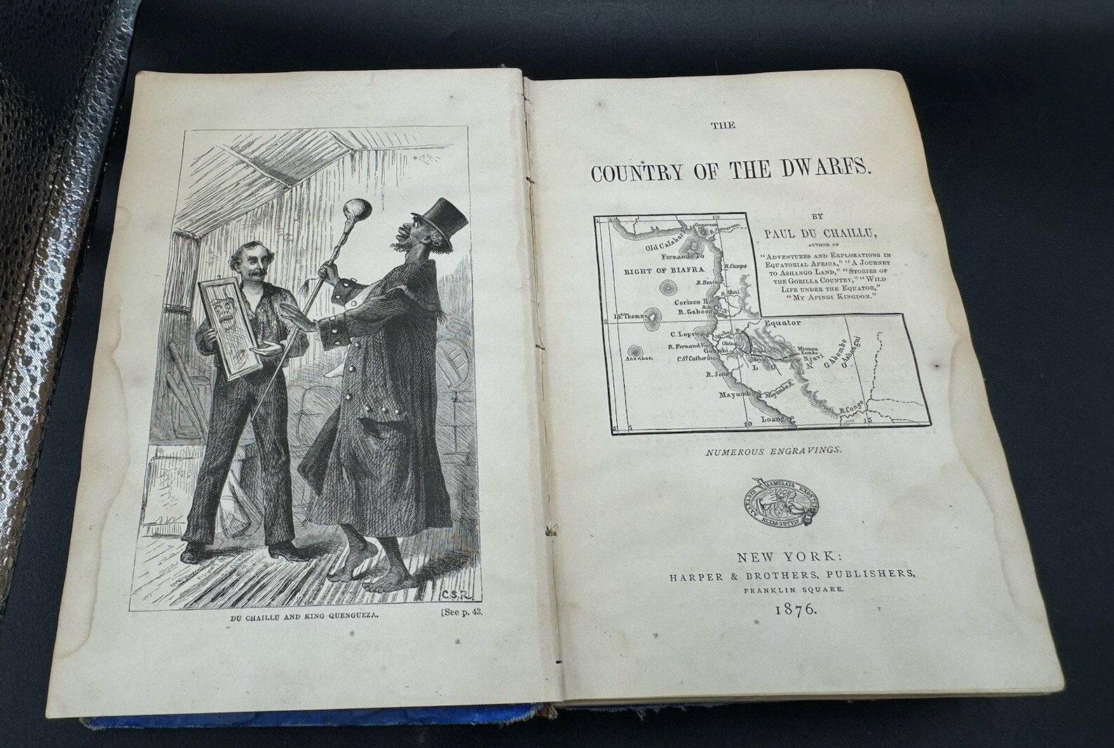 1871 The Country of the Dwarfs Pygmy, Paul Du Chaillu 1st ed. Hard Copy Book HTF