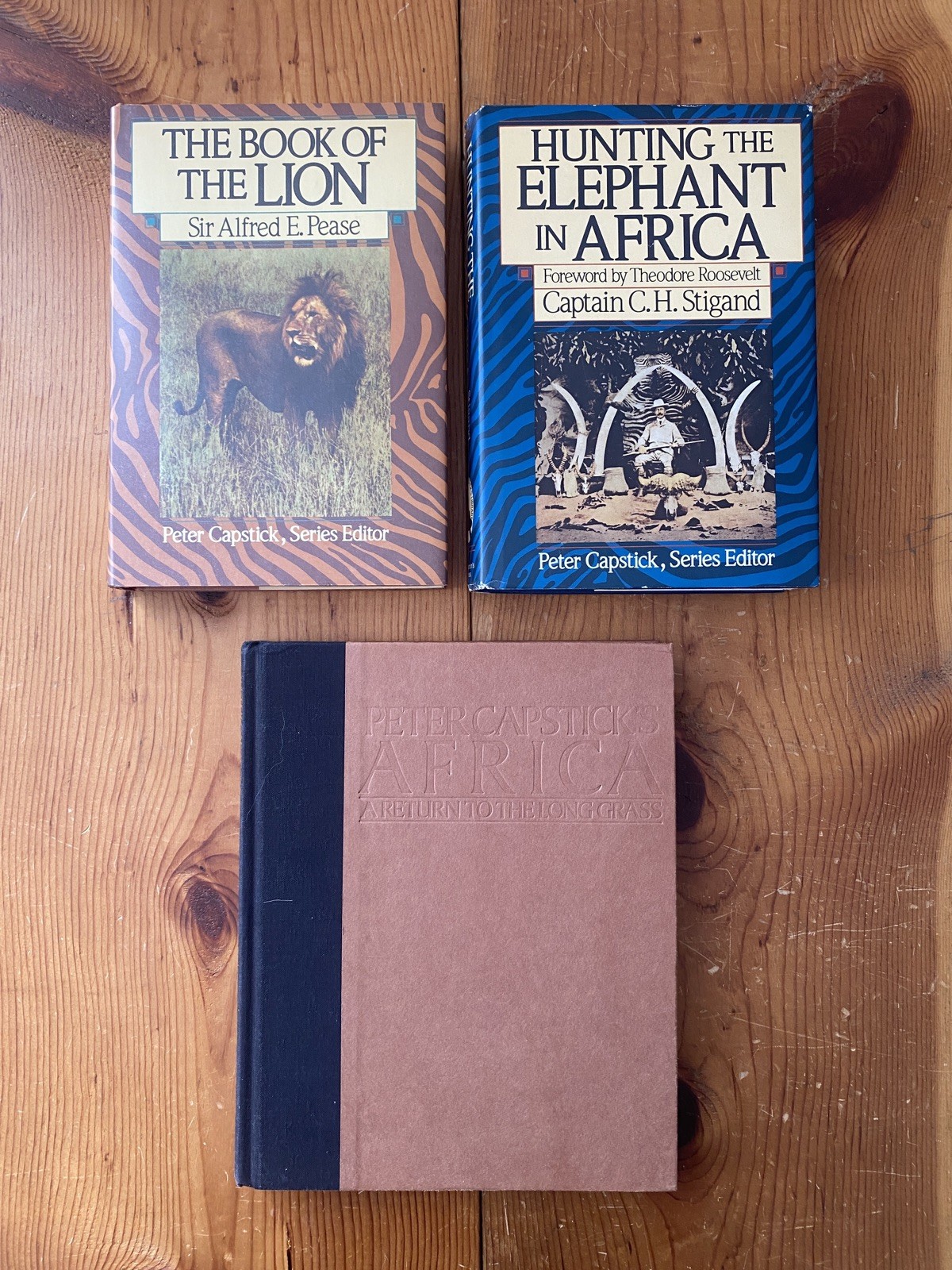 Peter Capstick Africa LOT OF 3 Hunting the Elephant in Africa Book of the Lion