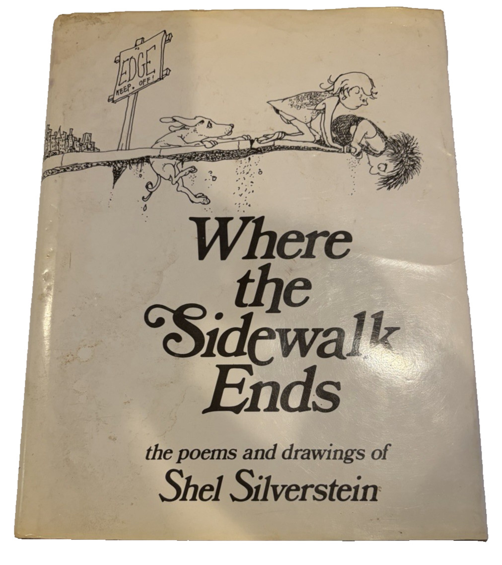Shel Silverstein Where The Sidewalk Ends HC DJ 1974 Harper & Row Early Printing