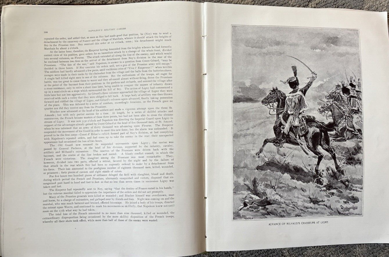 Vtg Napoleon’s Military Career, by M. B. Gibbs – 1895 – Deluxe Limited Edition