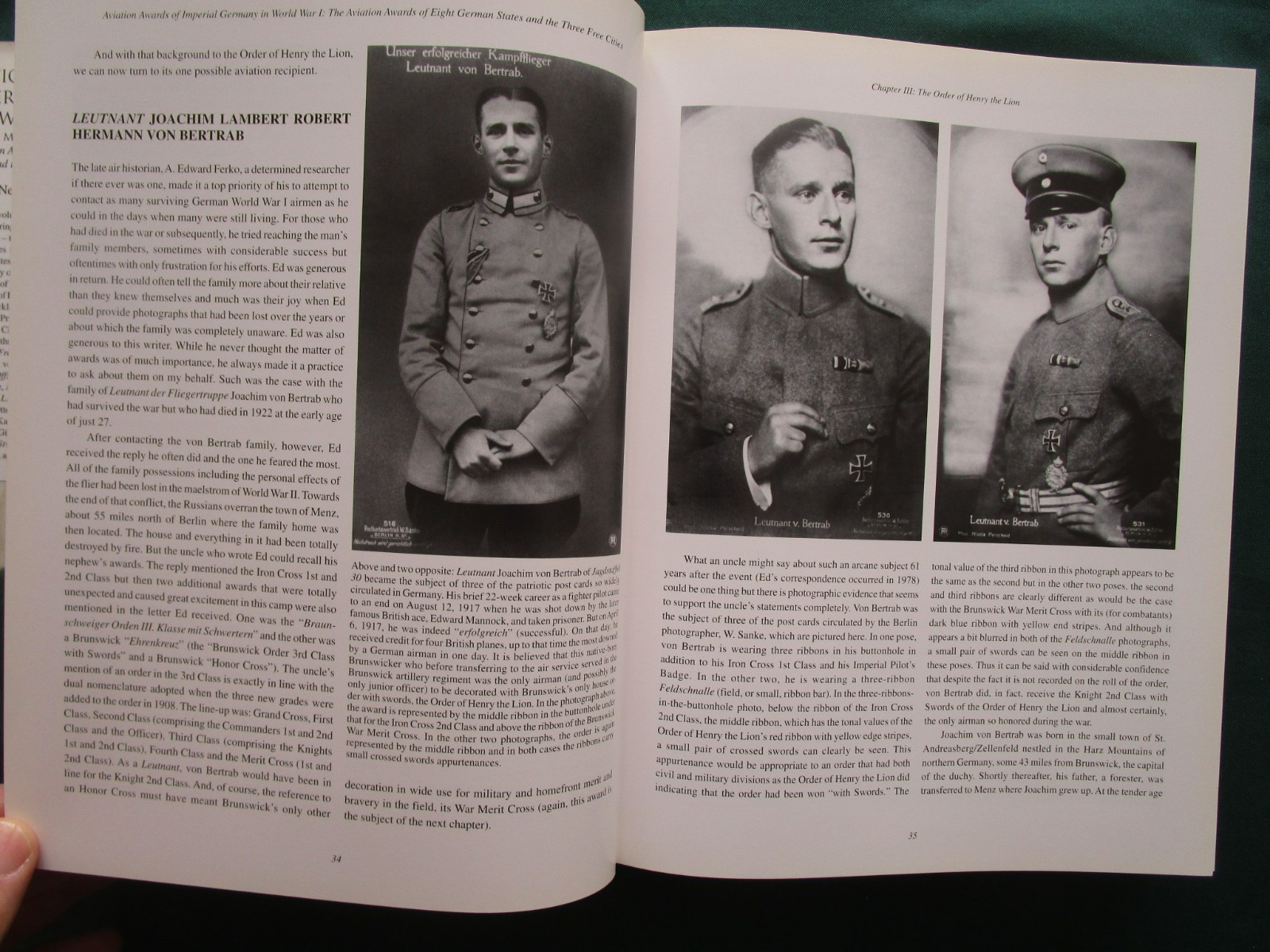 Aviation Awards Imperial Germany World War I & The Men Who Earned Them Vol VII