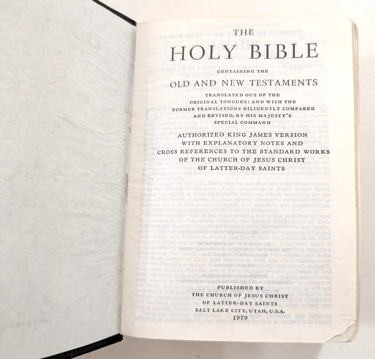 Quad Black LDS Scriptures Holy Bible Book of Mormon 7.5 x 5.5