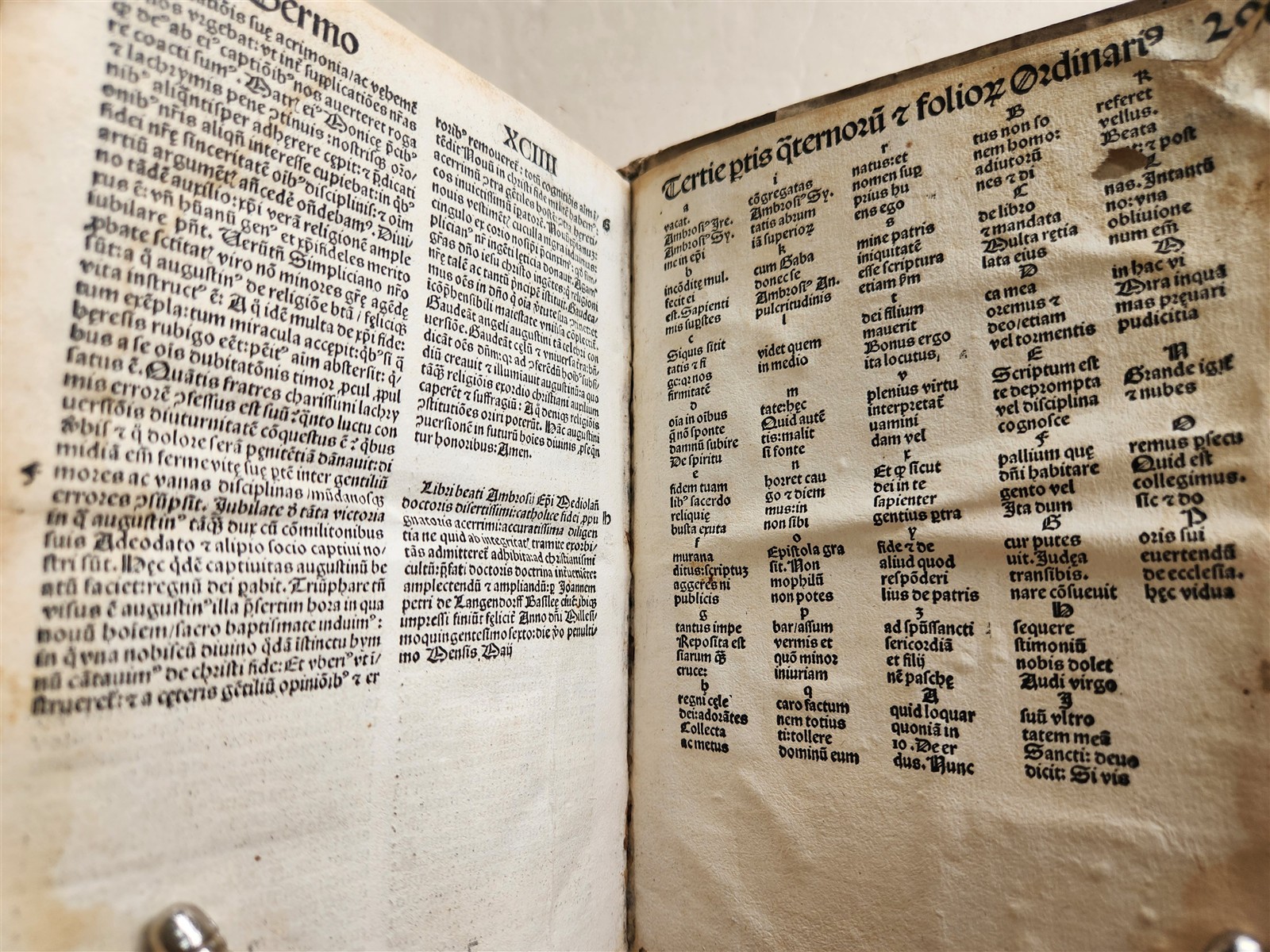 1506 POST-INCUNABULA ST.AMBROSE of MILAN antique OMNIA OPERA v. III