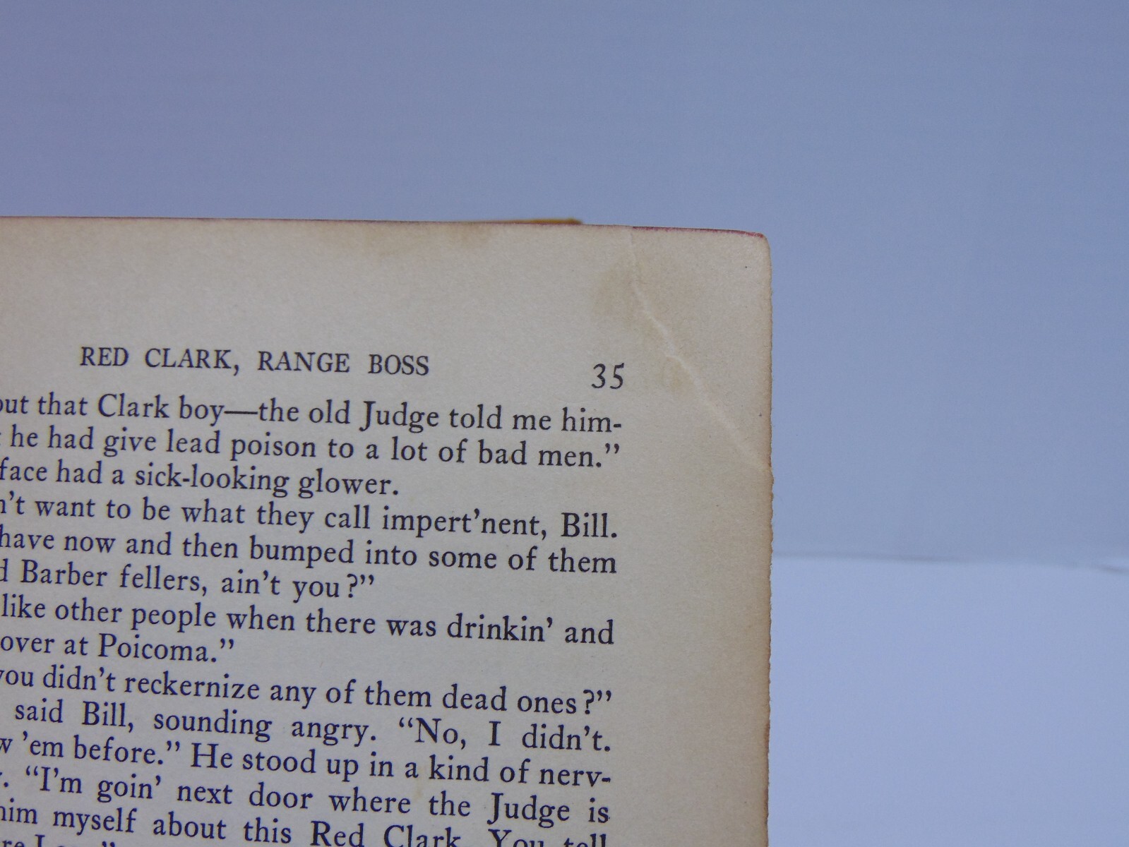 Red Clark, Range Boss by Gordon Young (1938, Hardcover) Stated 1st Edition