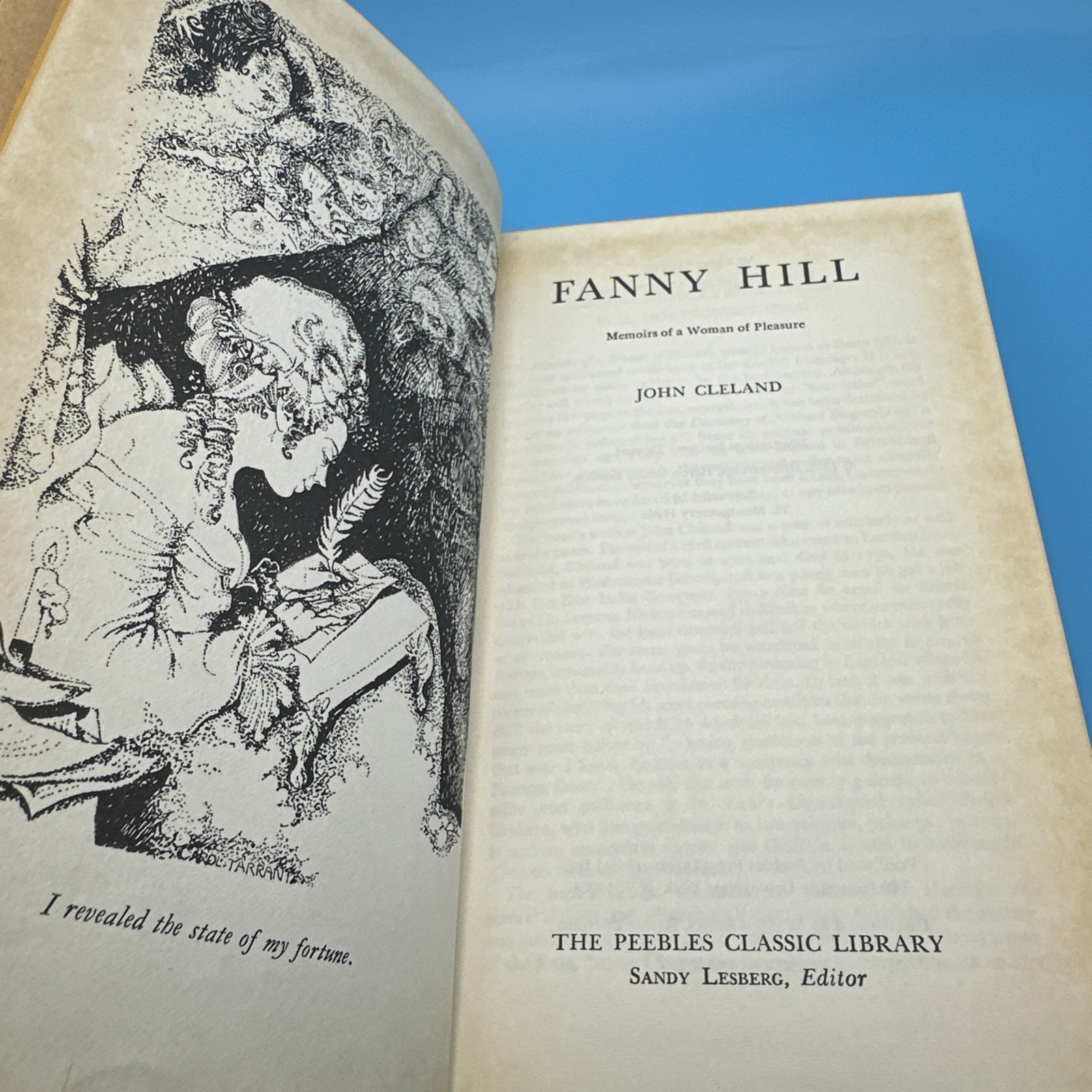 Memoirs of Fanny Hill by John Cleland – 1973 HC
