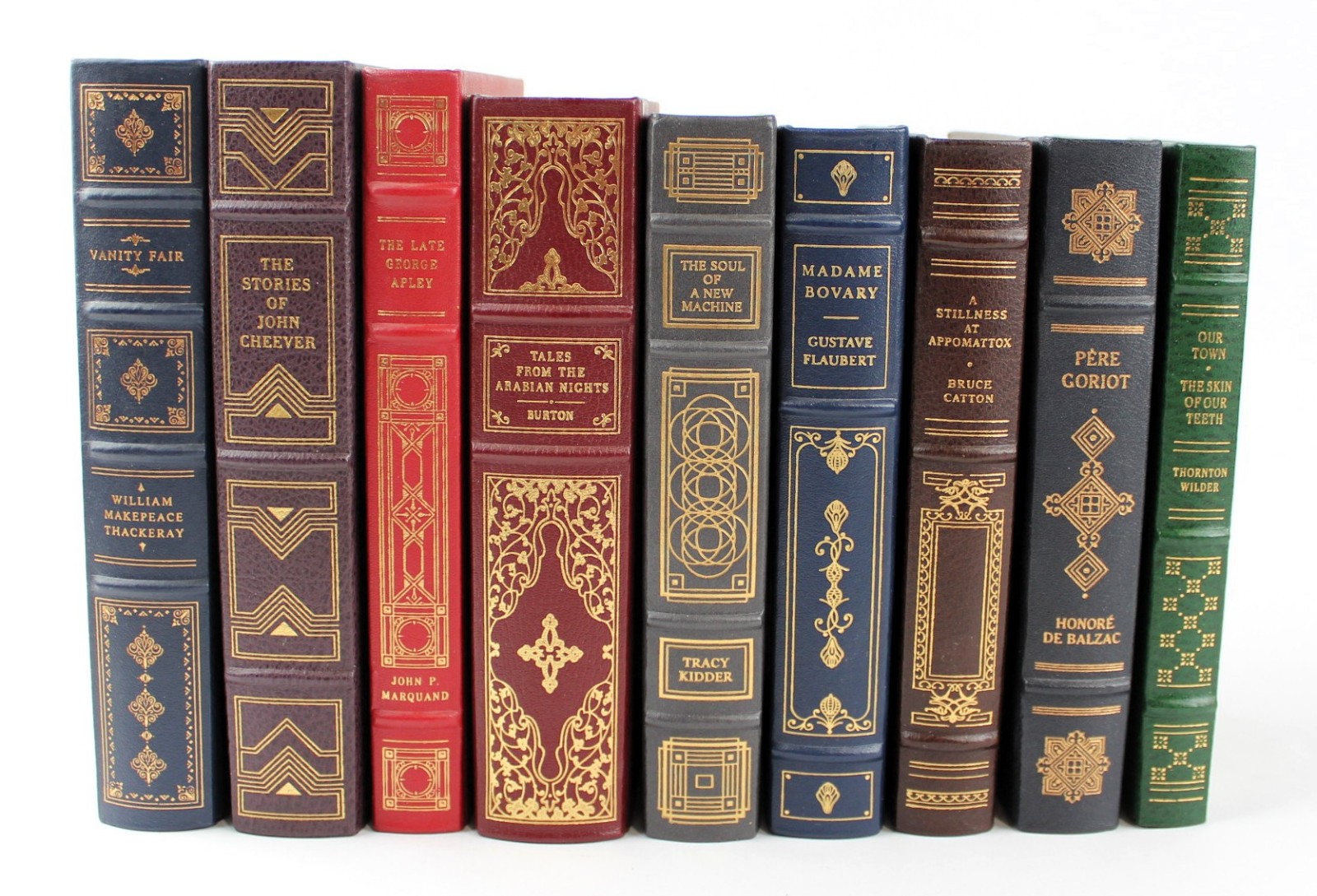 9 FRANKLIN LIBRARY HARDCOVER LEATHER BOUND BOOKS * UNREAD * COLLECTIBLE * DECOR