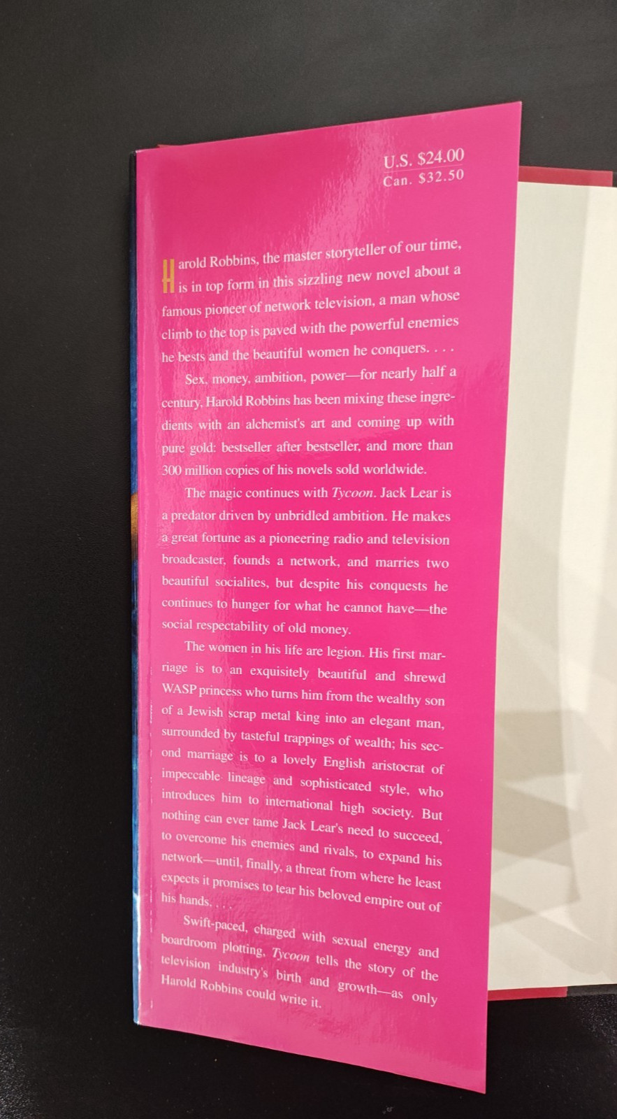 Tycoon by Harold Robbins – First Edition, 1st Printing – HCDJ Unread 1997