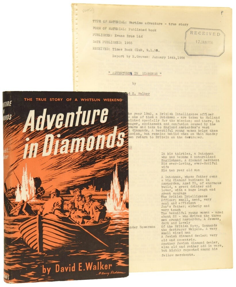 David E WALKER / Adventure In Diamonds Operation Amsterdam ABPC reader’s 1st ed