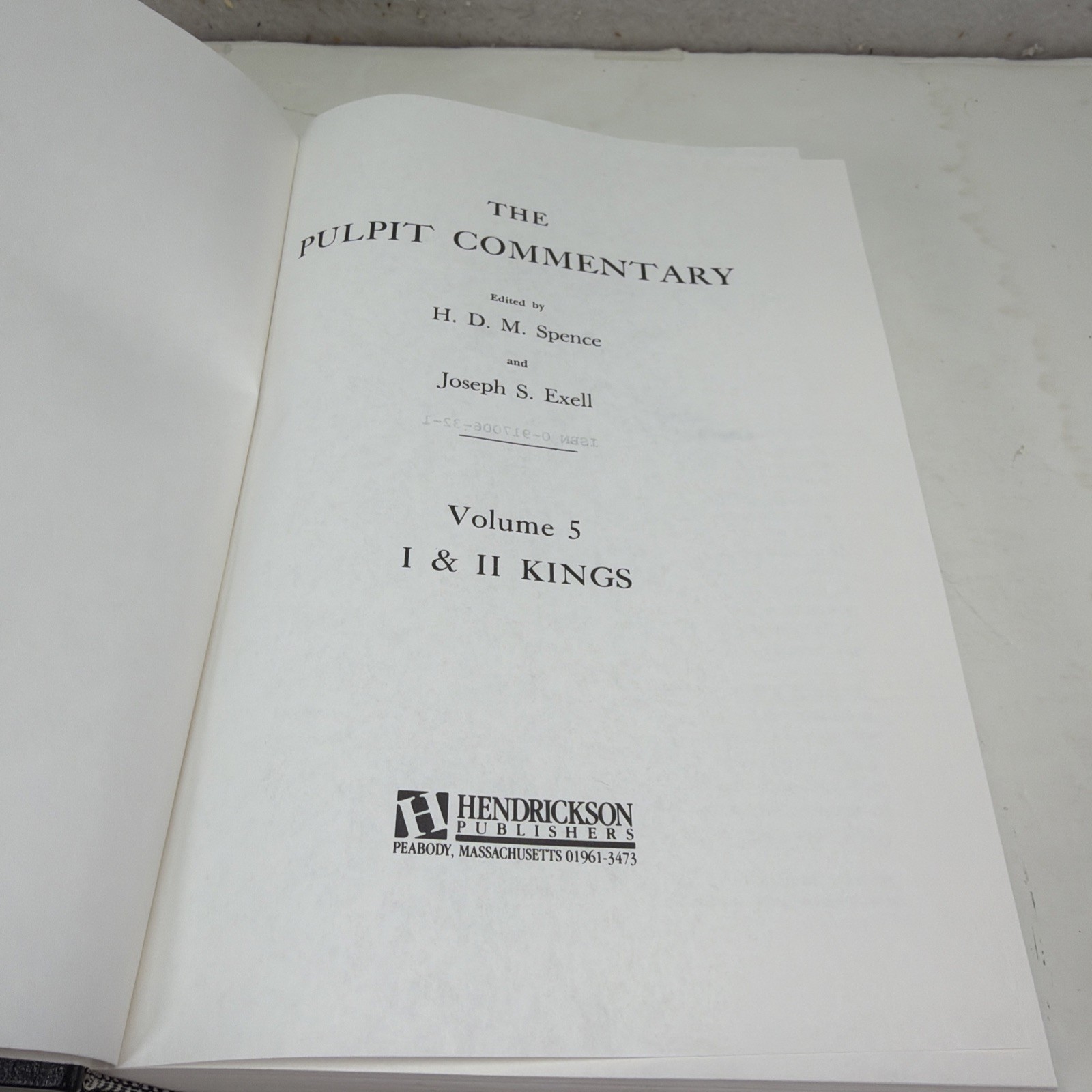 THE PULPIT COMMENTARY Volume 5 Kings.