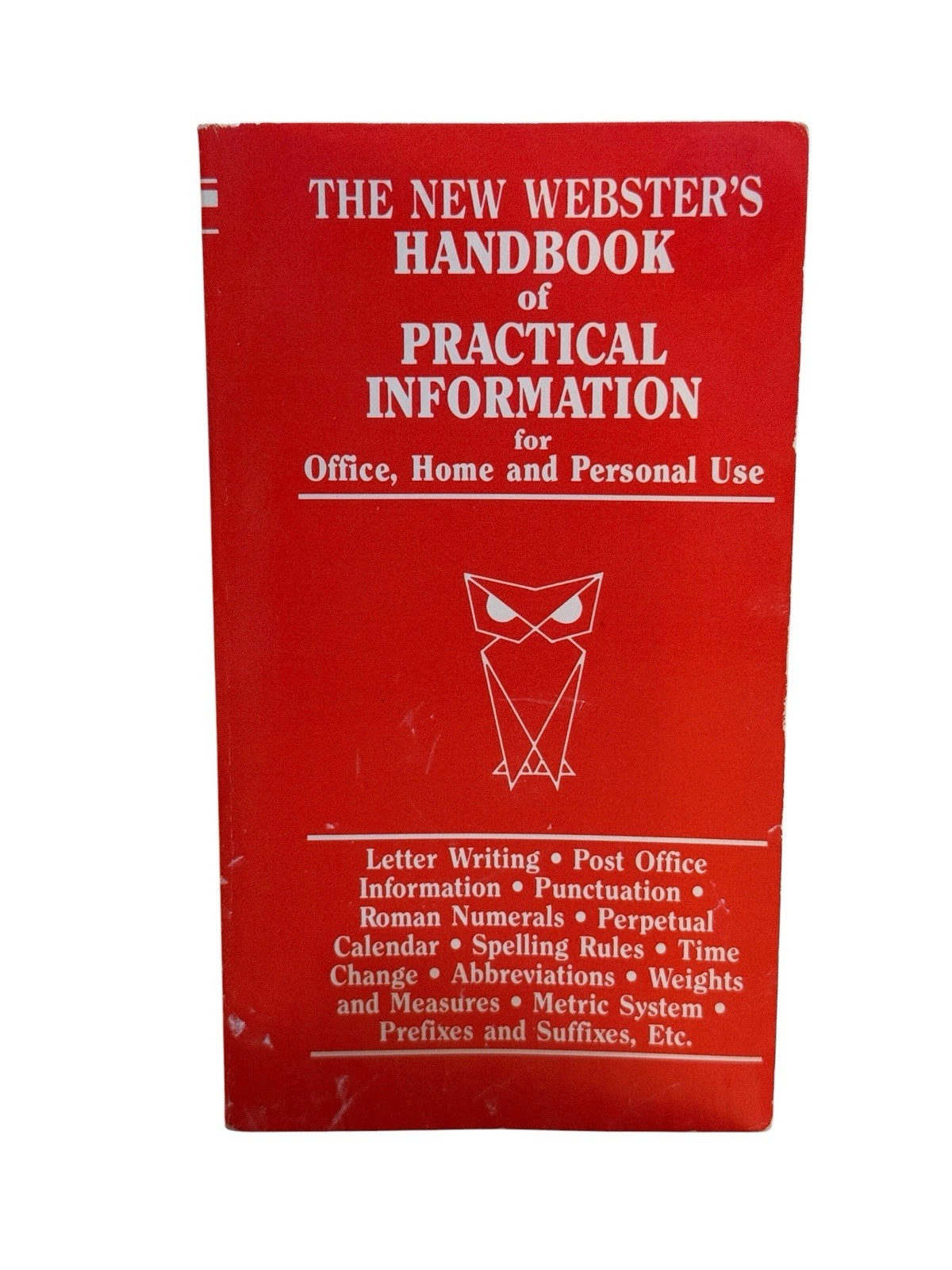 Vtg 1986 New Webster’s Handbook Practical Information Reference Guide Book 193pg
