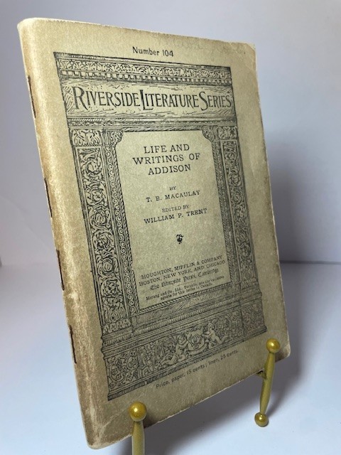 1896 Riverside Literature Series No 104 Life Writings Addison Macaulay PB