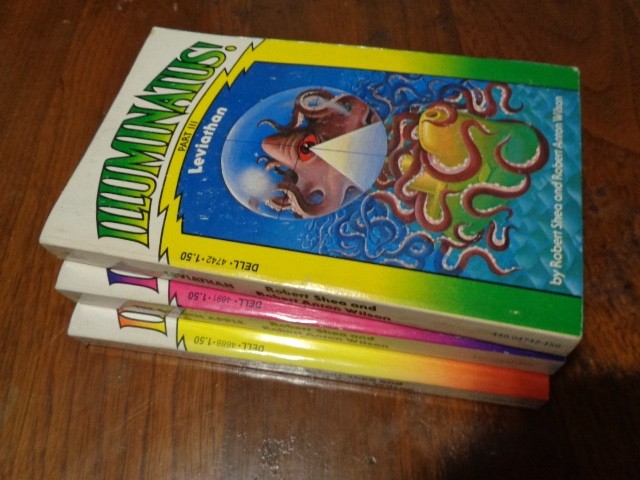 ILLUMINATUS Trilogy Robert Anton Wilson: Shea stated First print DELL vguc PBO’s