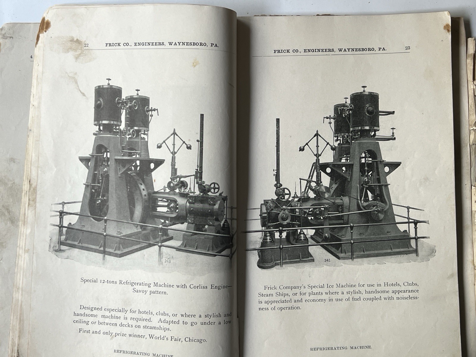 Rare Frick Company Eclipse Refrigerating Ice Machines 1895 Catalog Steam Engines