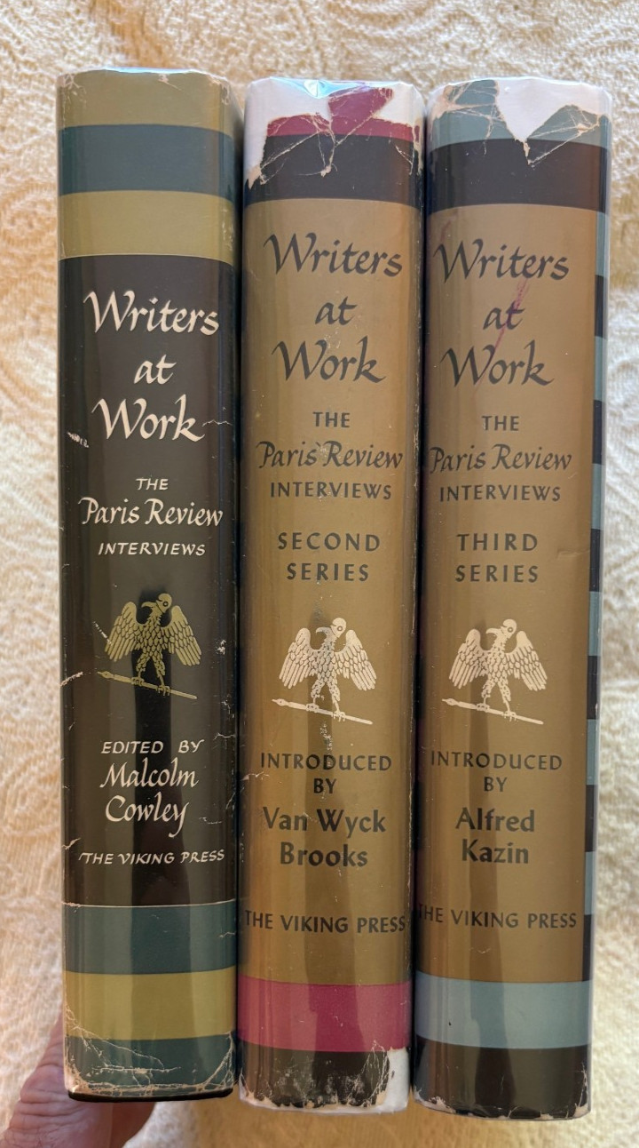 WRITERS AT WORK 1, 2 & 3; Paris Review Interviews Viking 1958 1963 1967 1st Ed