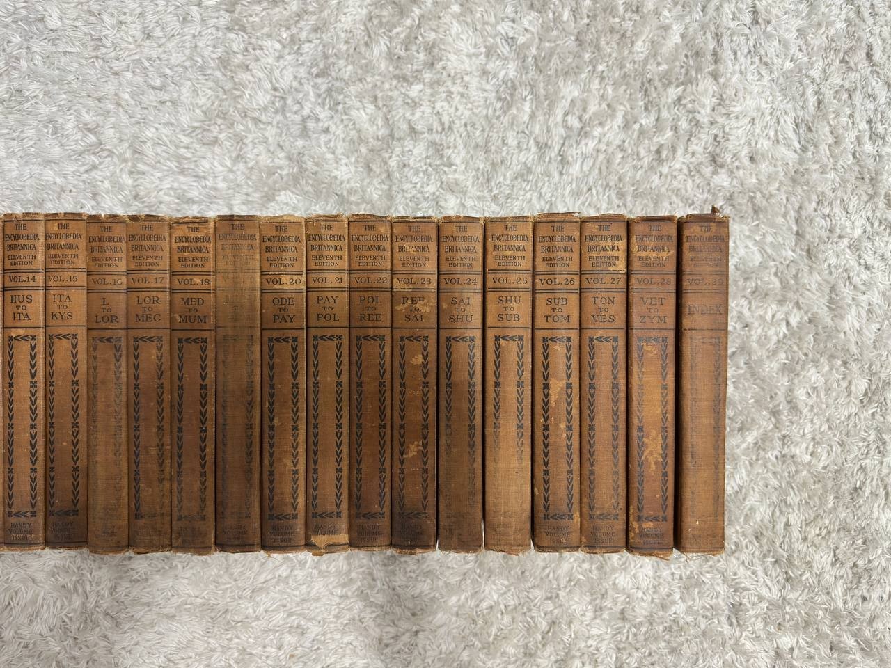 1910-1911 Encyclopaedia Britannica 11th Edition Handy Volume Complete Set