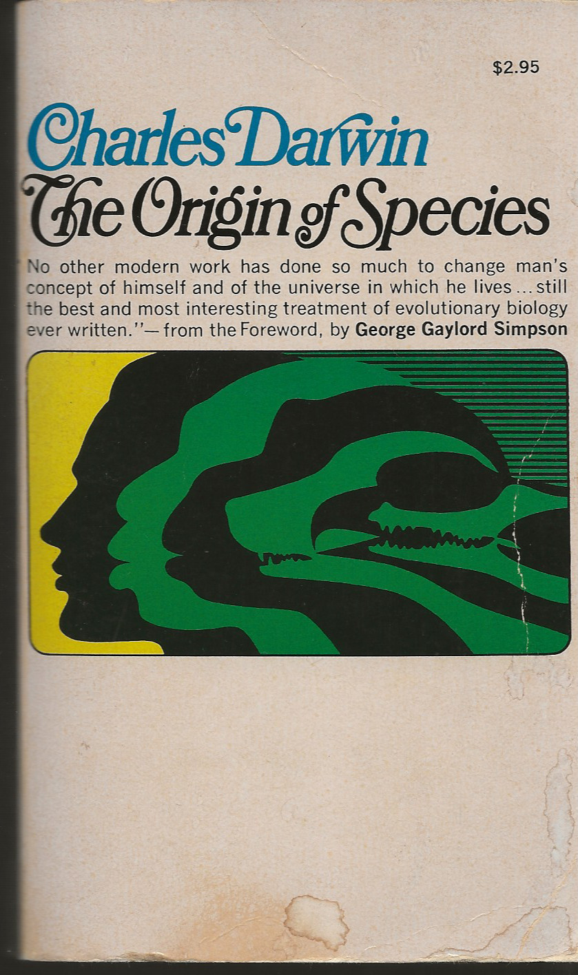 The Origin of Species Charles Darwin 1962 Collier Books Vintage Paperback