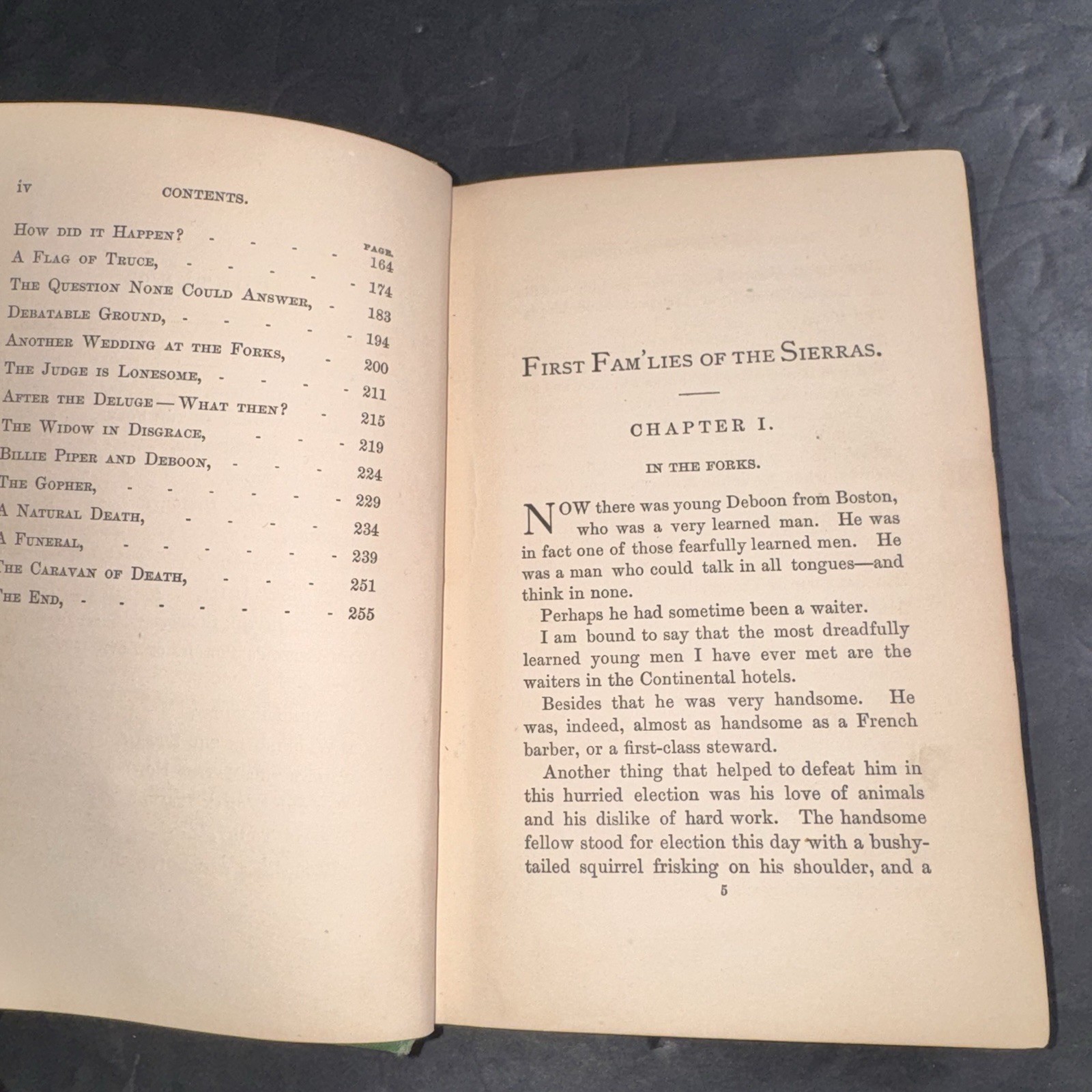 1876 First Families of the Sierras Joaquin Miller HC Jansen McClurg Antique Book
