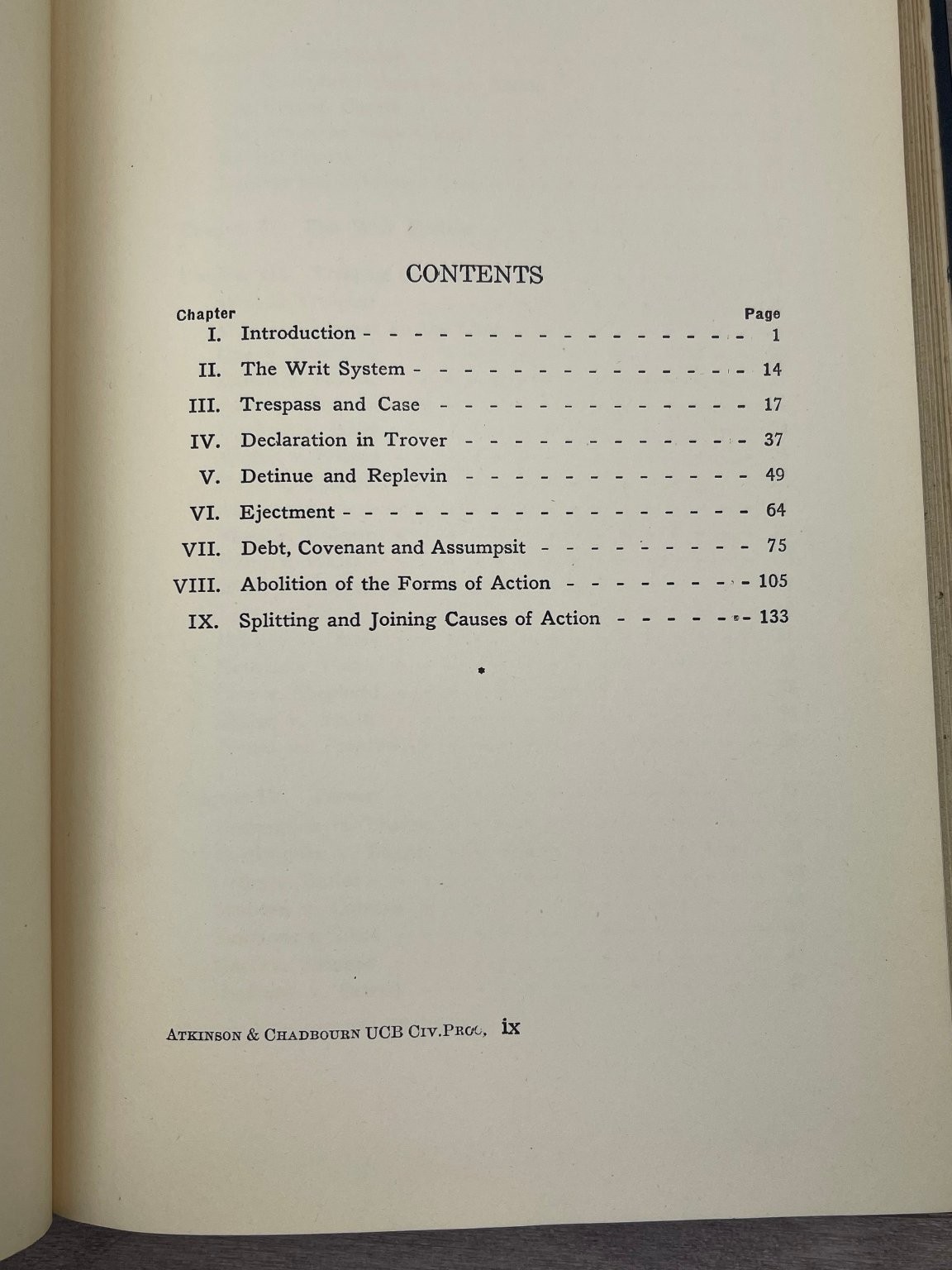 Introduction to Civil Procedure Atkinson Chadbourn 1948 Legal Law