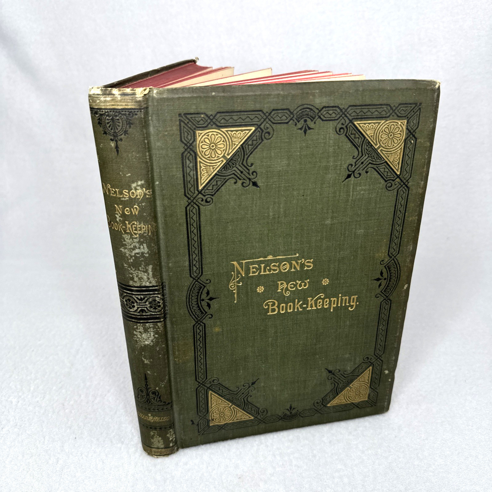 Antique Nelson’s New Book-Keeping 1893 HC Richard Nelson Text Book Accountant