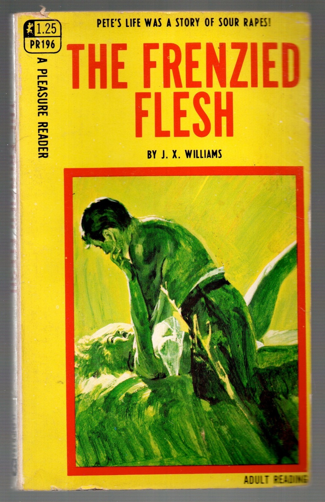 Frenzied Flesh 1968 Pleasure Books Greenleaf Bonfils Strangulation Cover Sleaze