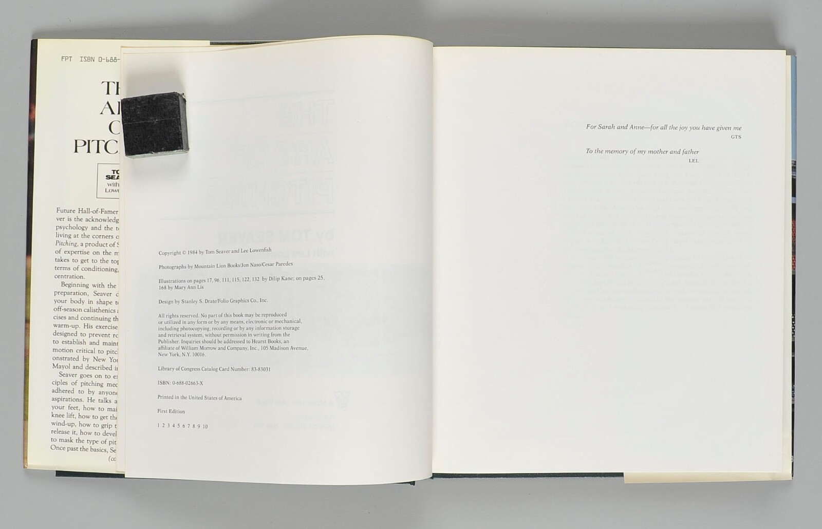 The Art of Pitching Tom Seaver HCDJ Book First Edition 1984 Baseball HOF