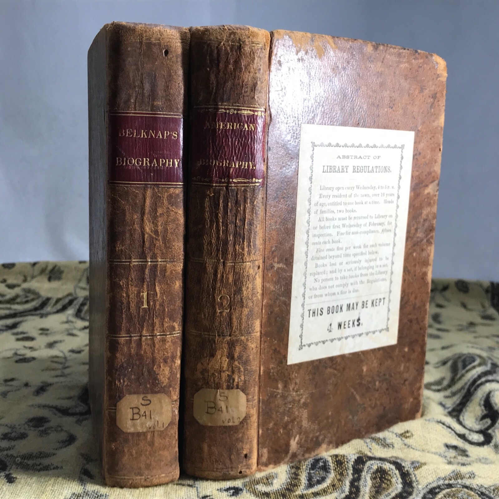 1794 American Biography or, An Historical Account – Two Vols – Isaiah Thomas Set