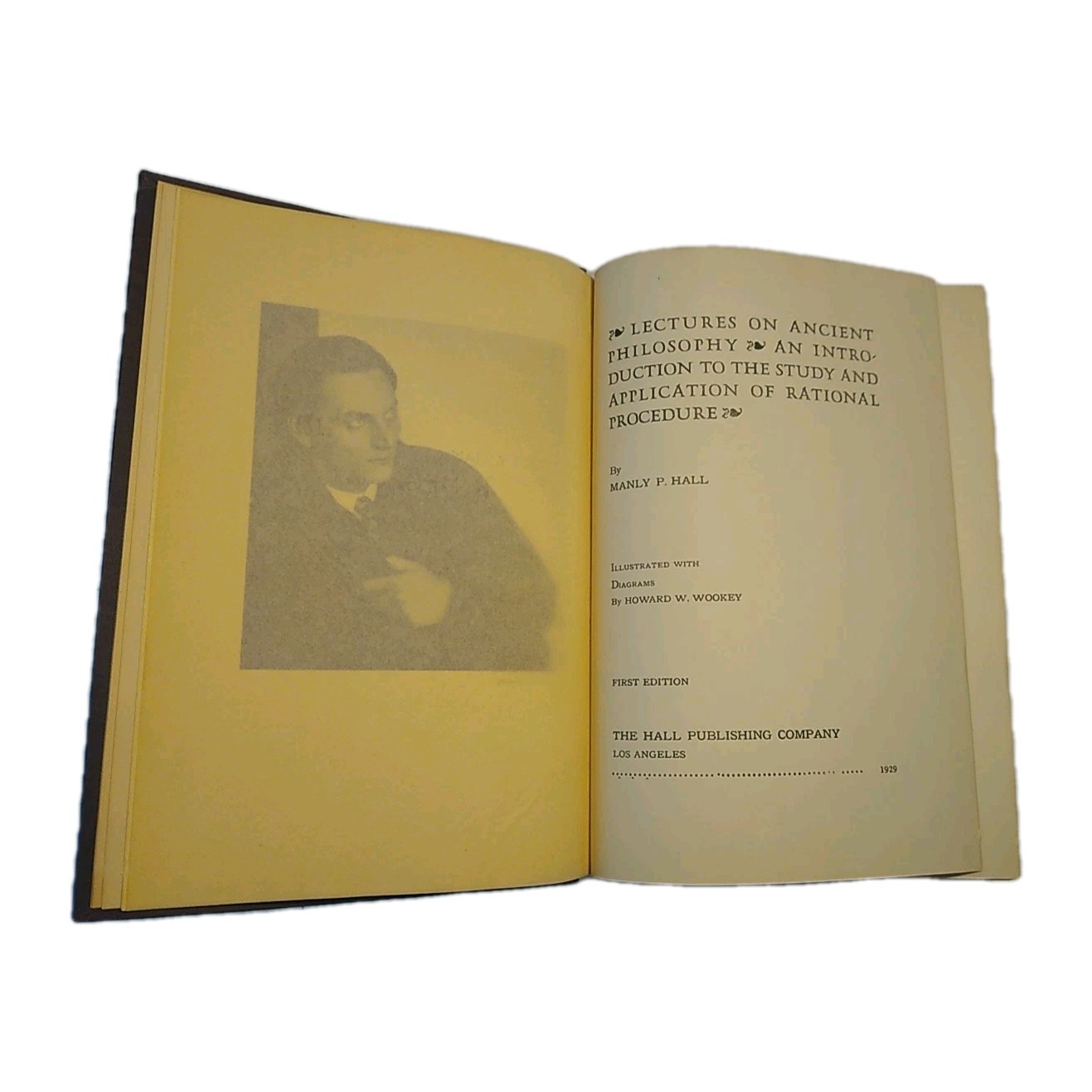 RARE, Manly P Hall, Lectures on Ancient Philosophy (1929) HC, Stated 1st Edition