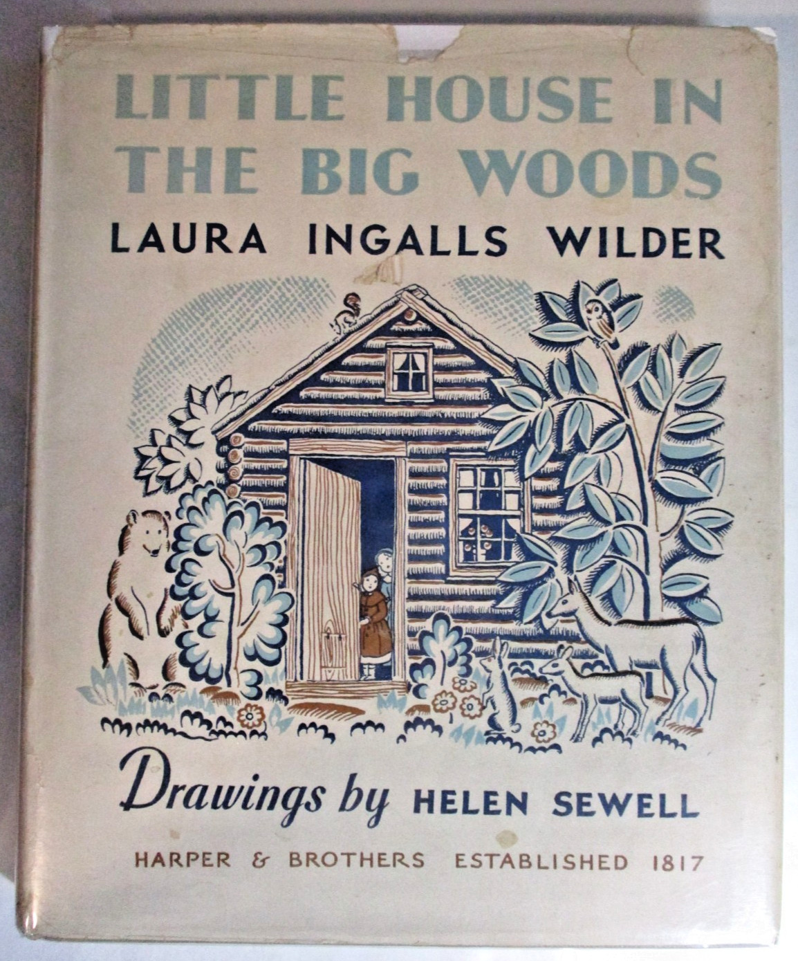 Little House in the Big Woods, Laura Ingalls Wilder, Helen Sewell, DJ 22nd Edit.