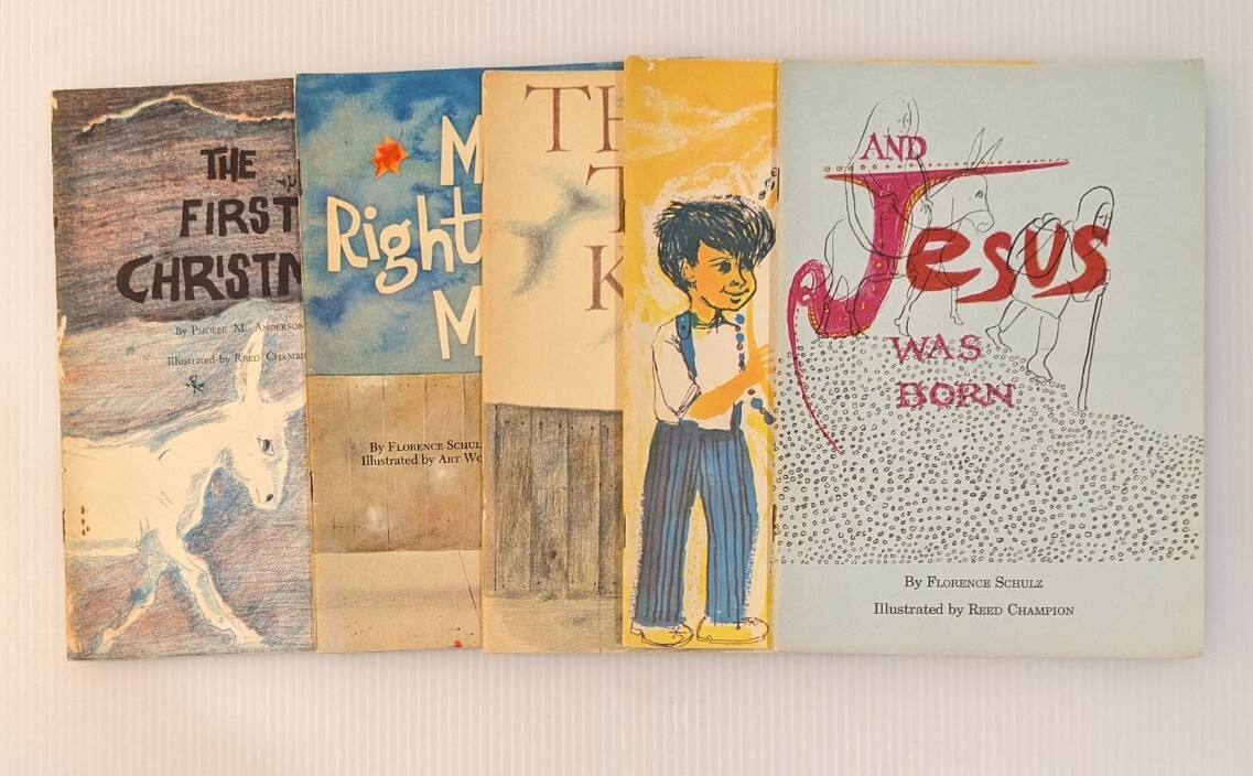 Vintage 1960s Lot of 5 United Church Press Children’s Books – Jesus Was Born+