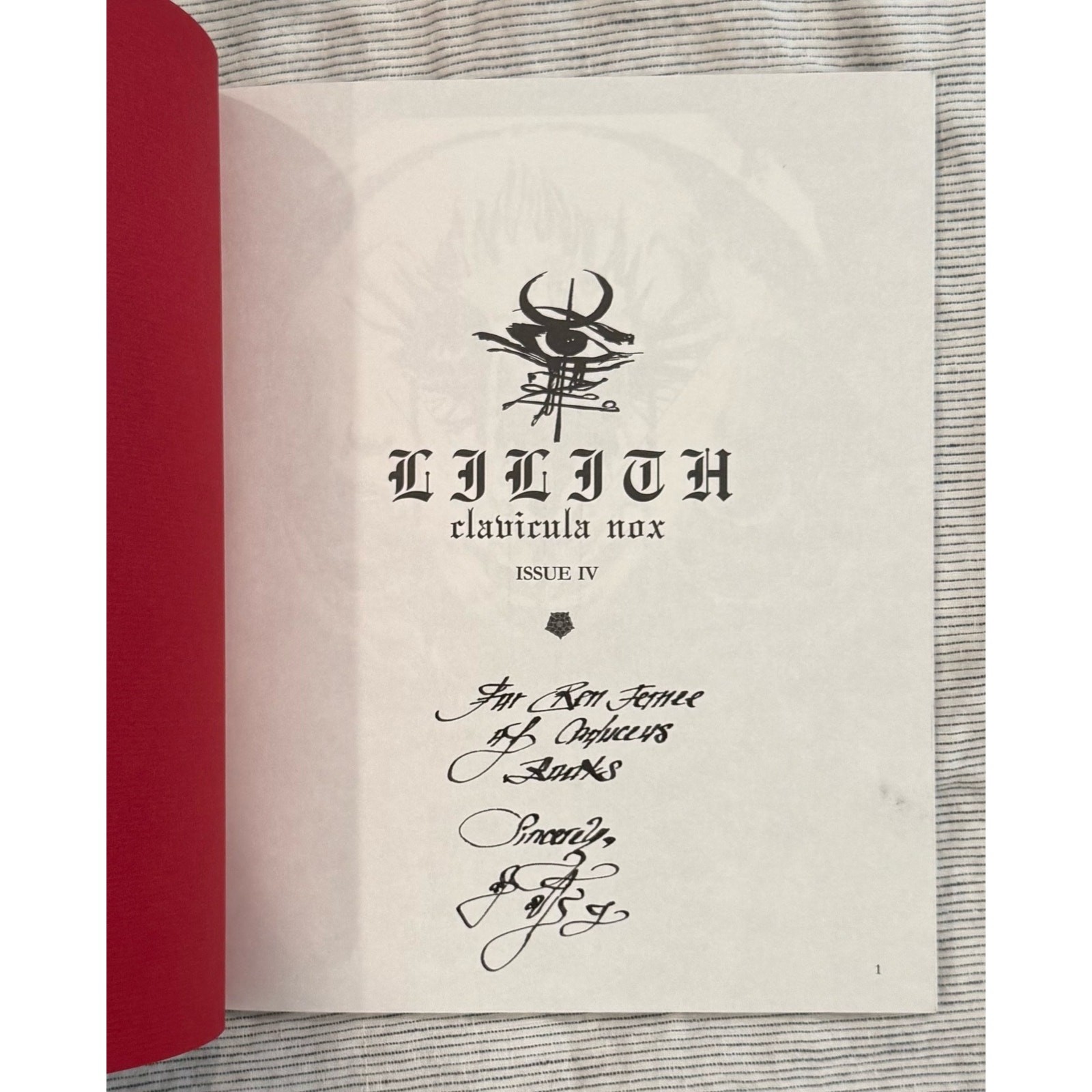 Clavicula Nox Issue IV Lilith Occult Zine Book Ixaxaar 2009